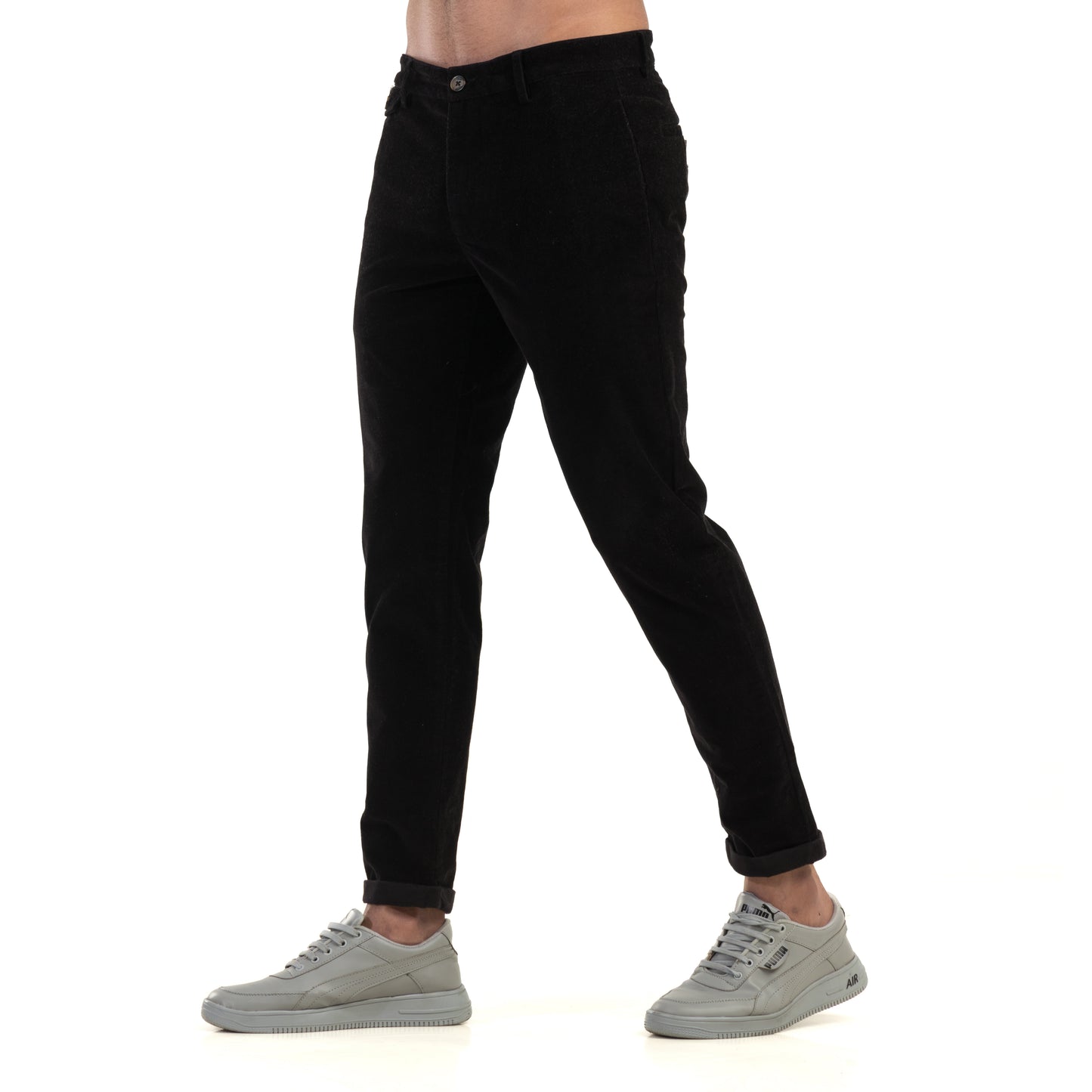 Black Corduroy Chinos