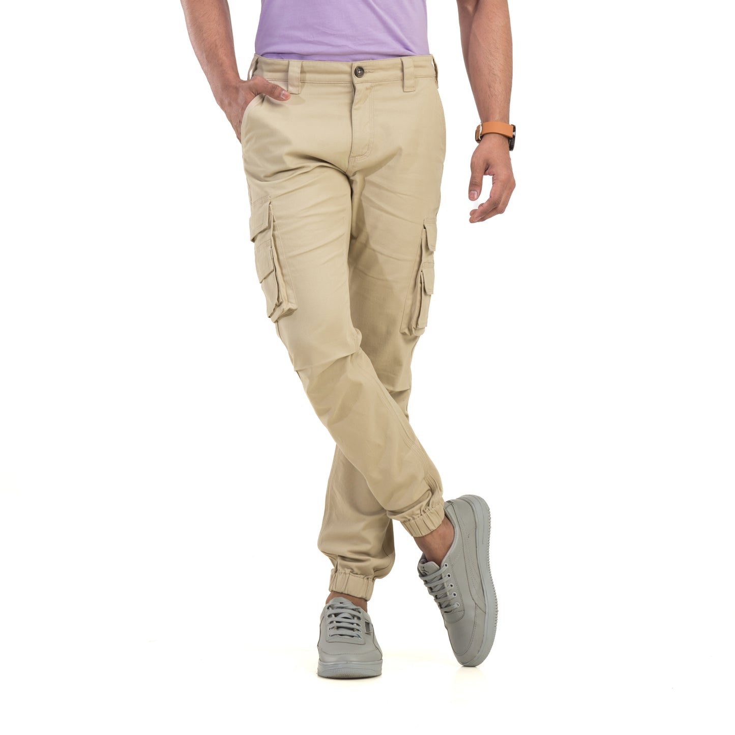 Beige Cargo Trouser