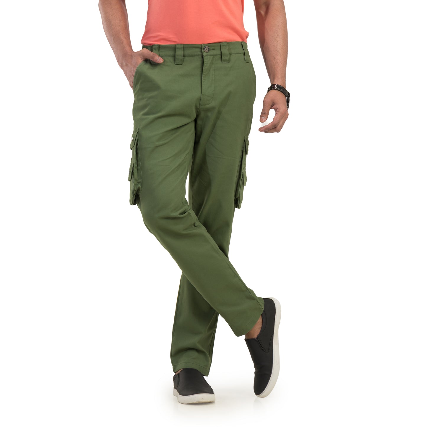 Olive Green Cargo Trouser
