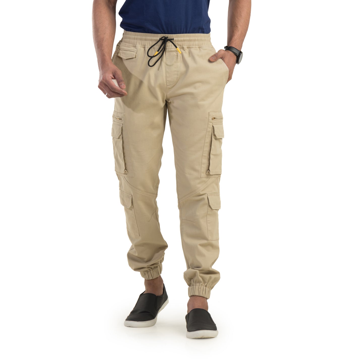 Beige Cargo Jogger Trouser