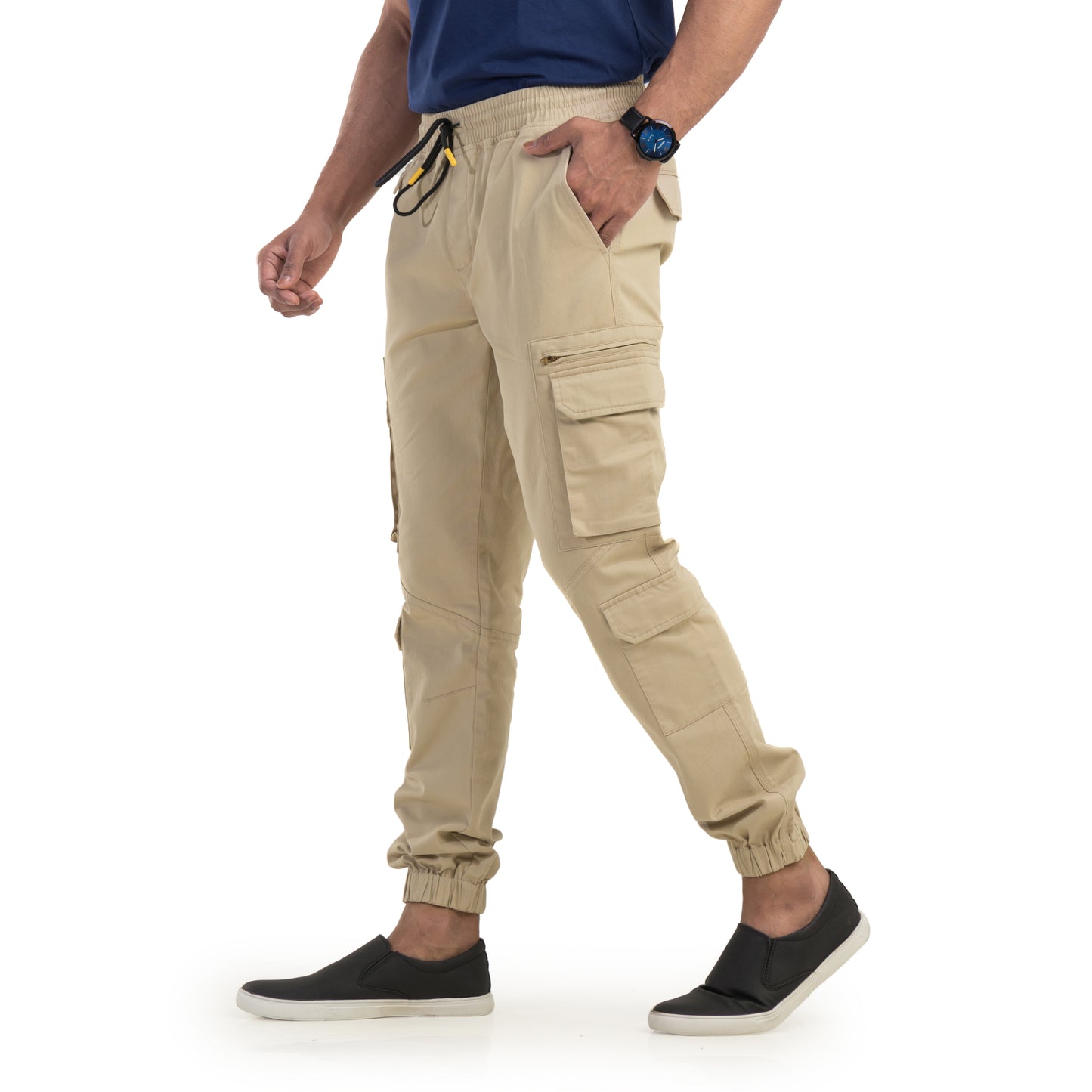 Beige Cargo Jogger Trouser