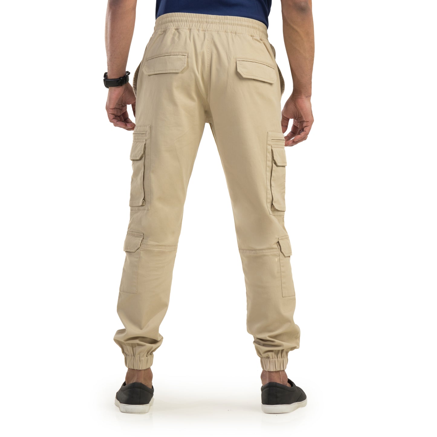 Beige Cargo Jogger Trouser