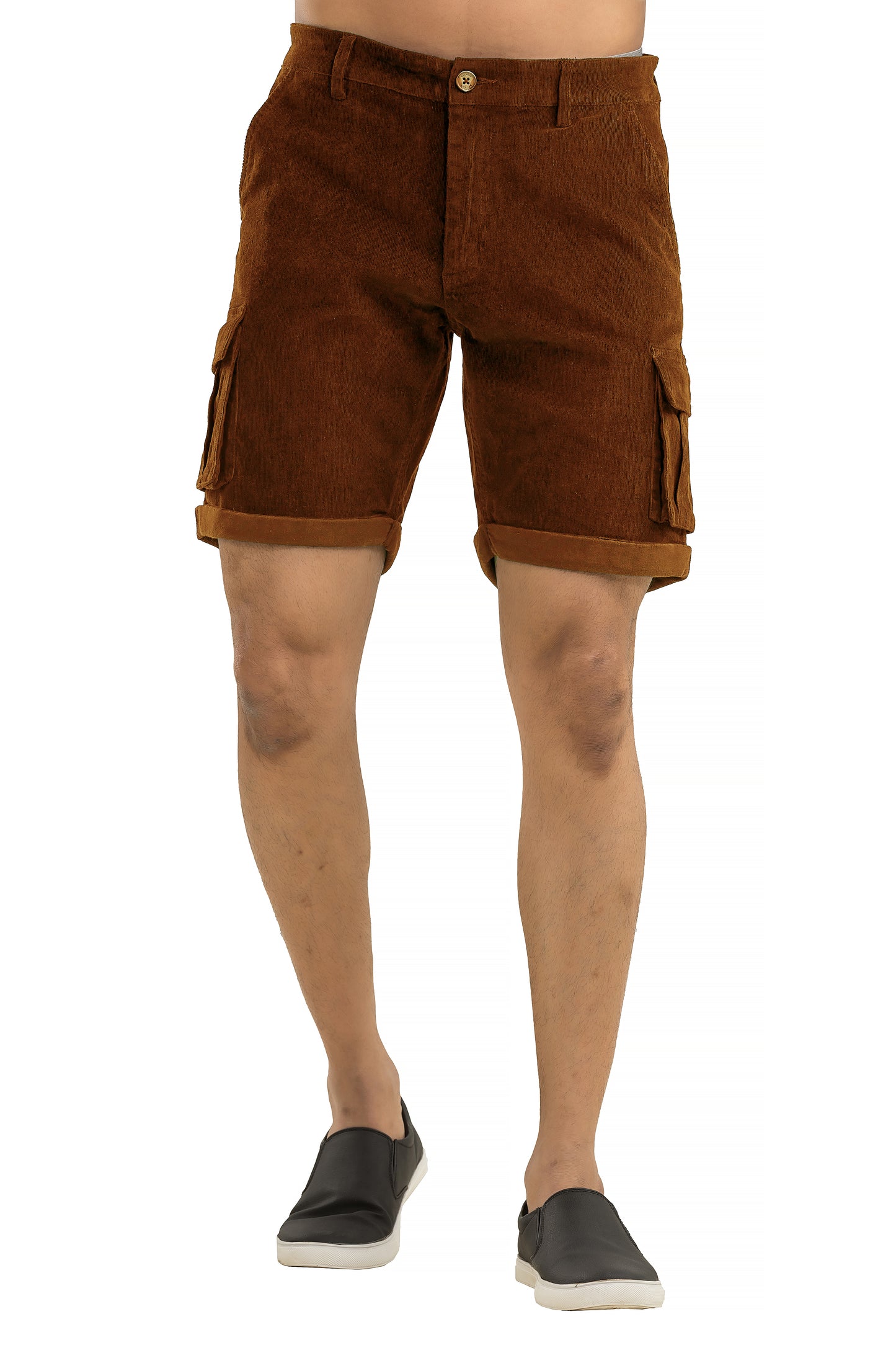 Rust Corduroy Shorts