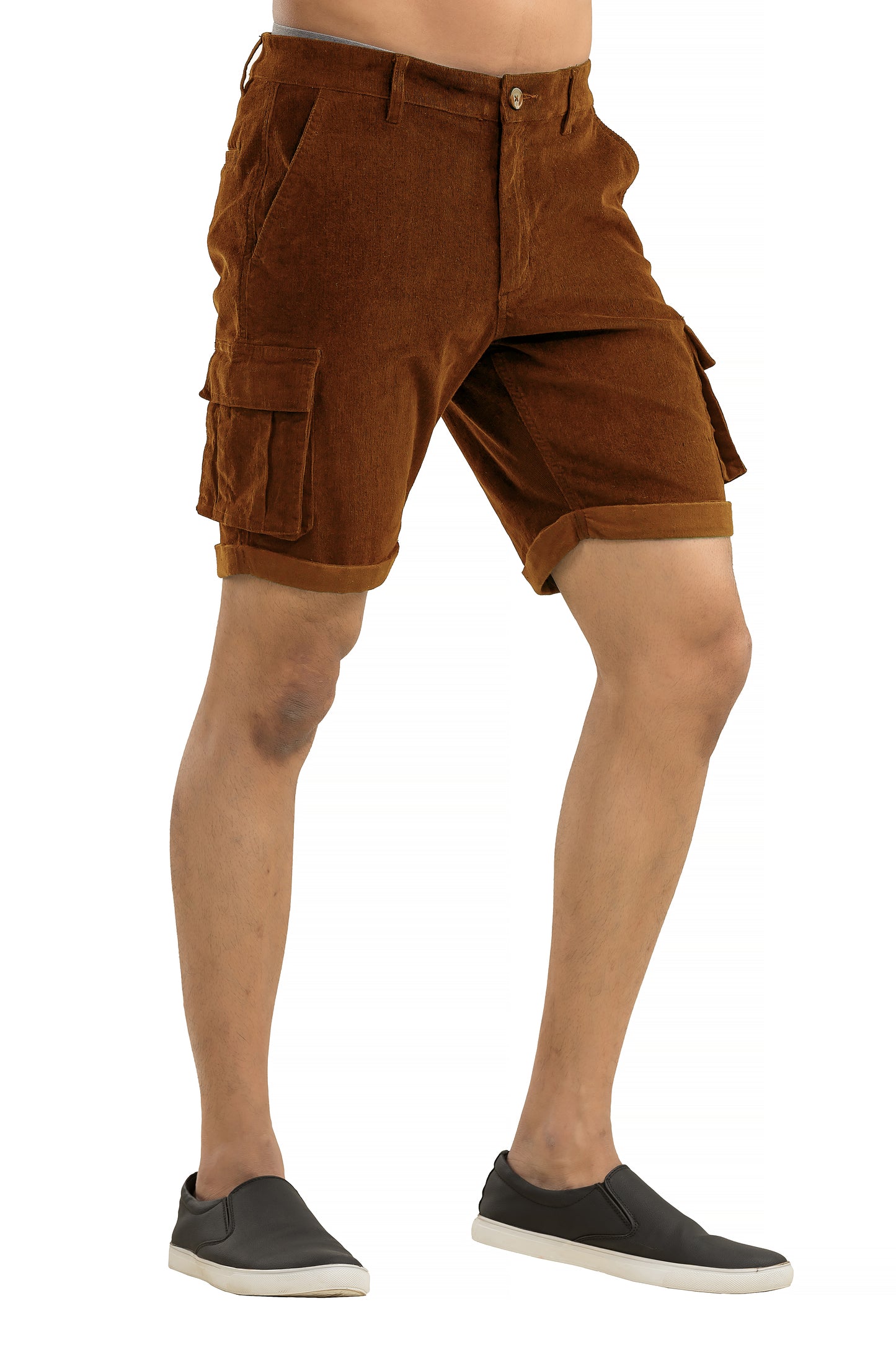 Rust Corduroy Shorts