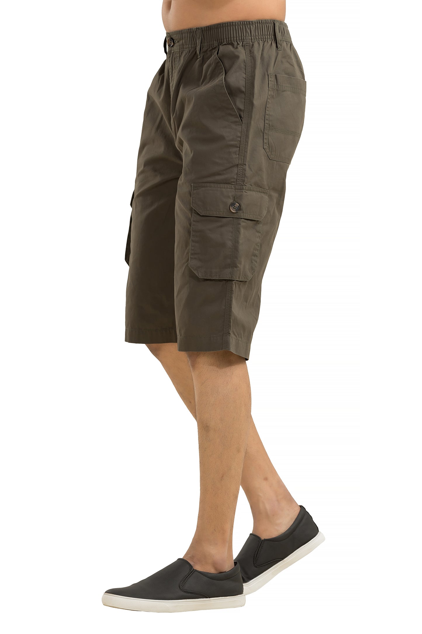 Olive Cargo Long Shorts