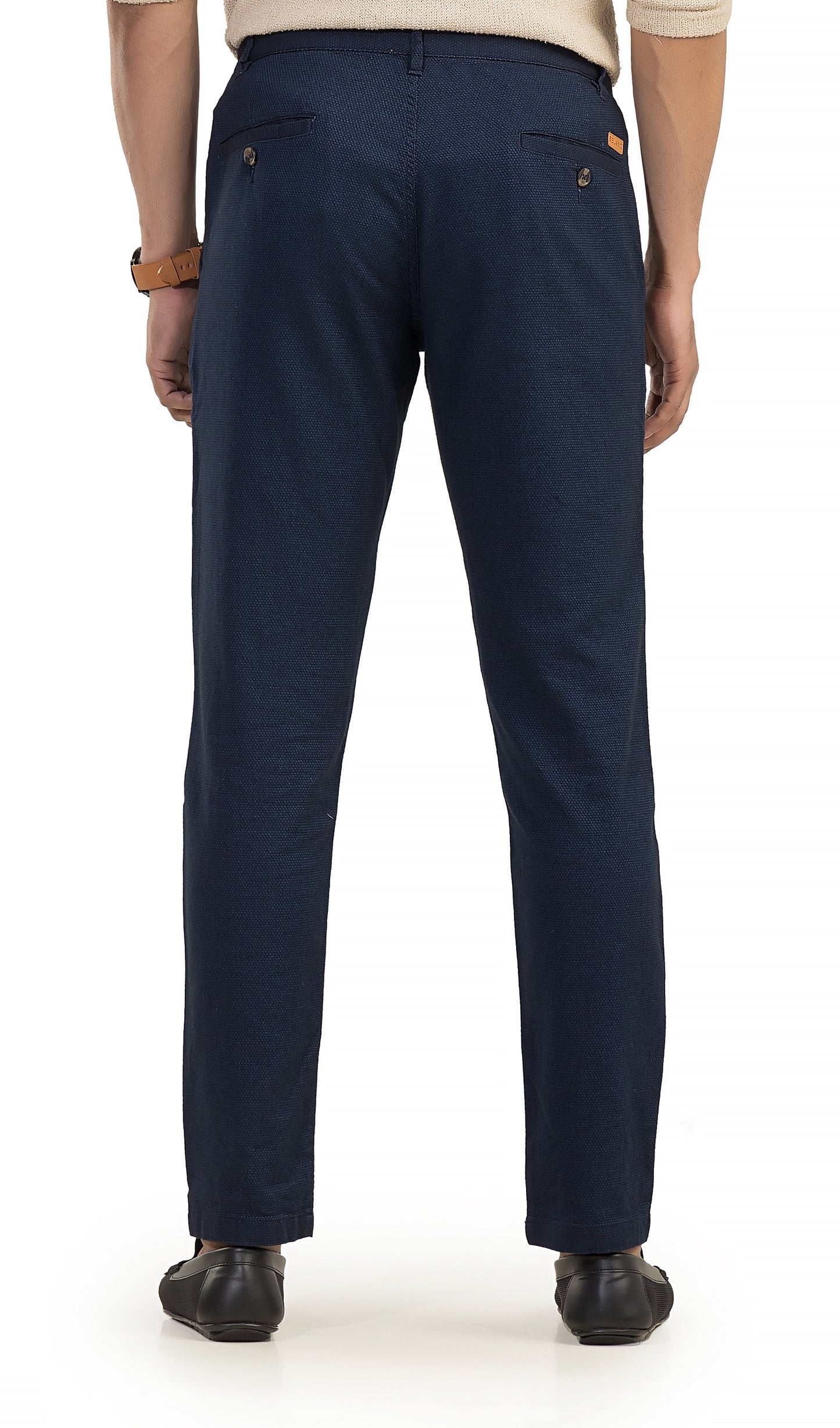 Navy Blue Dobby Chinos