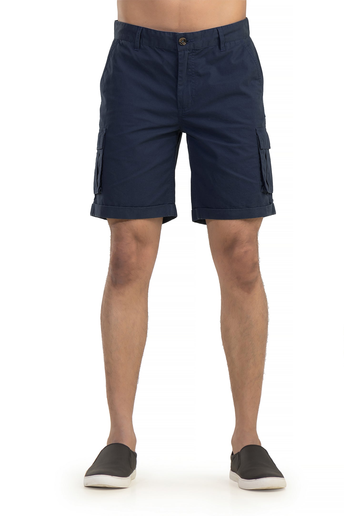 Navy Cotton Shorts