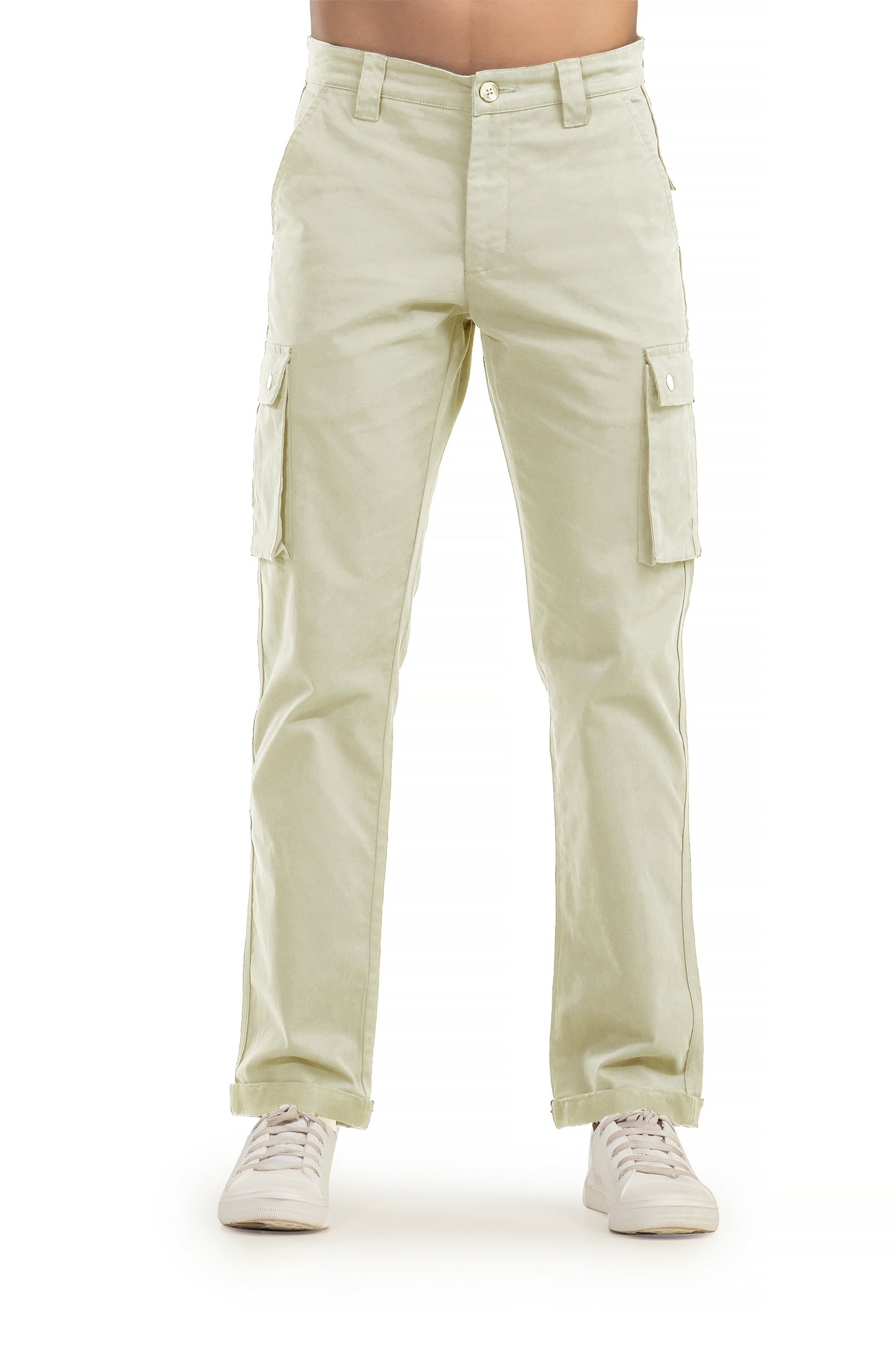 Regular Fit Beige Cargo Trouser