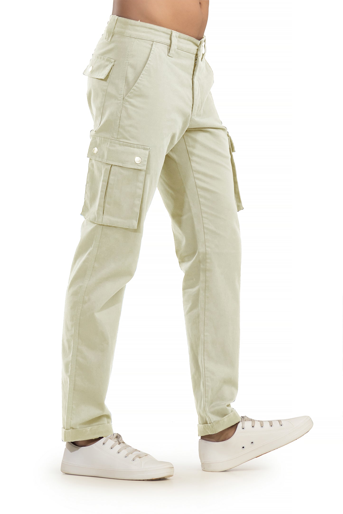 Regular Fit Beige Cargo Trouser