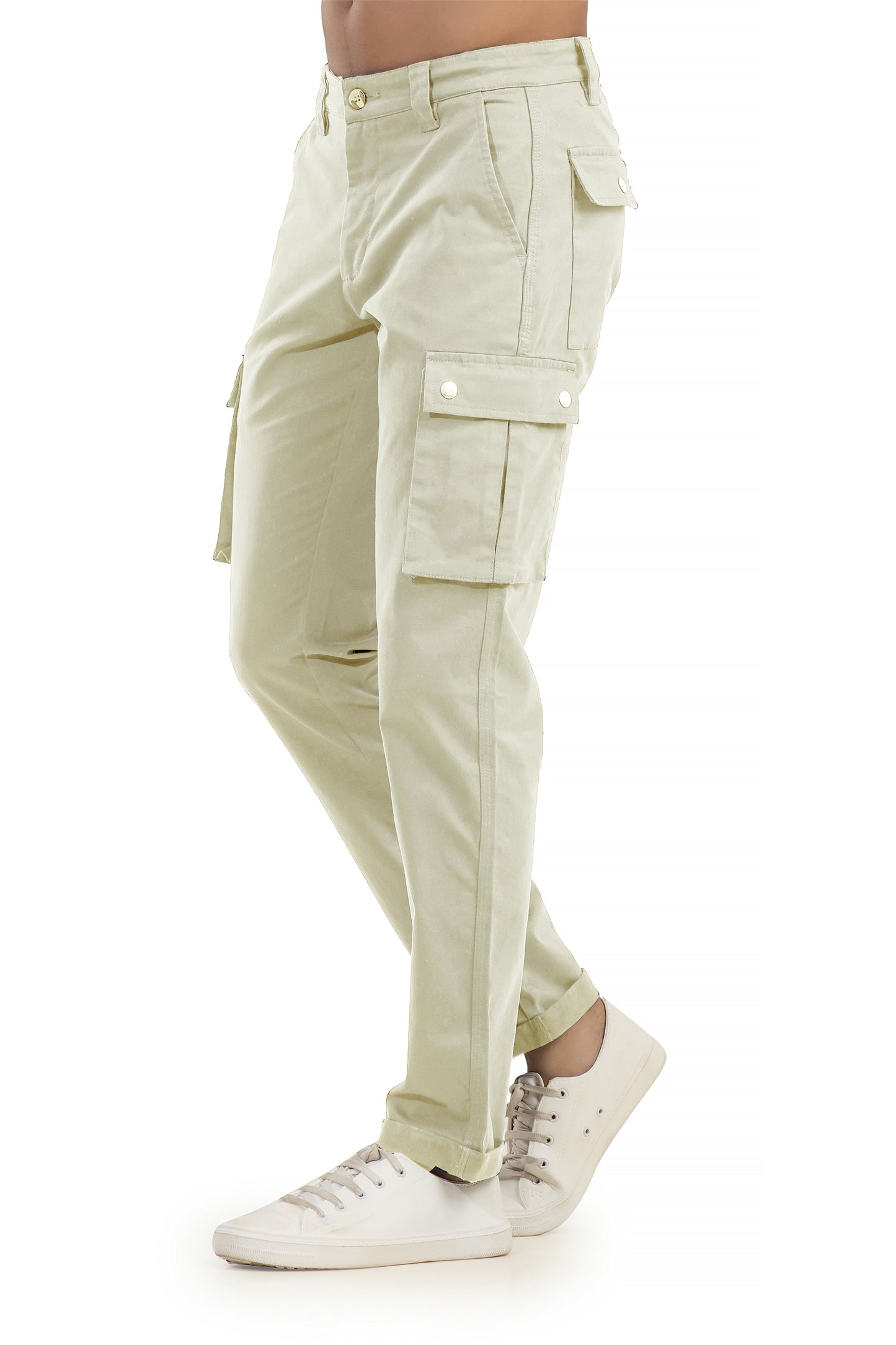 Regular Fit Beige Cargo Trouser