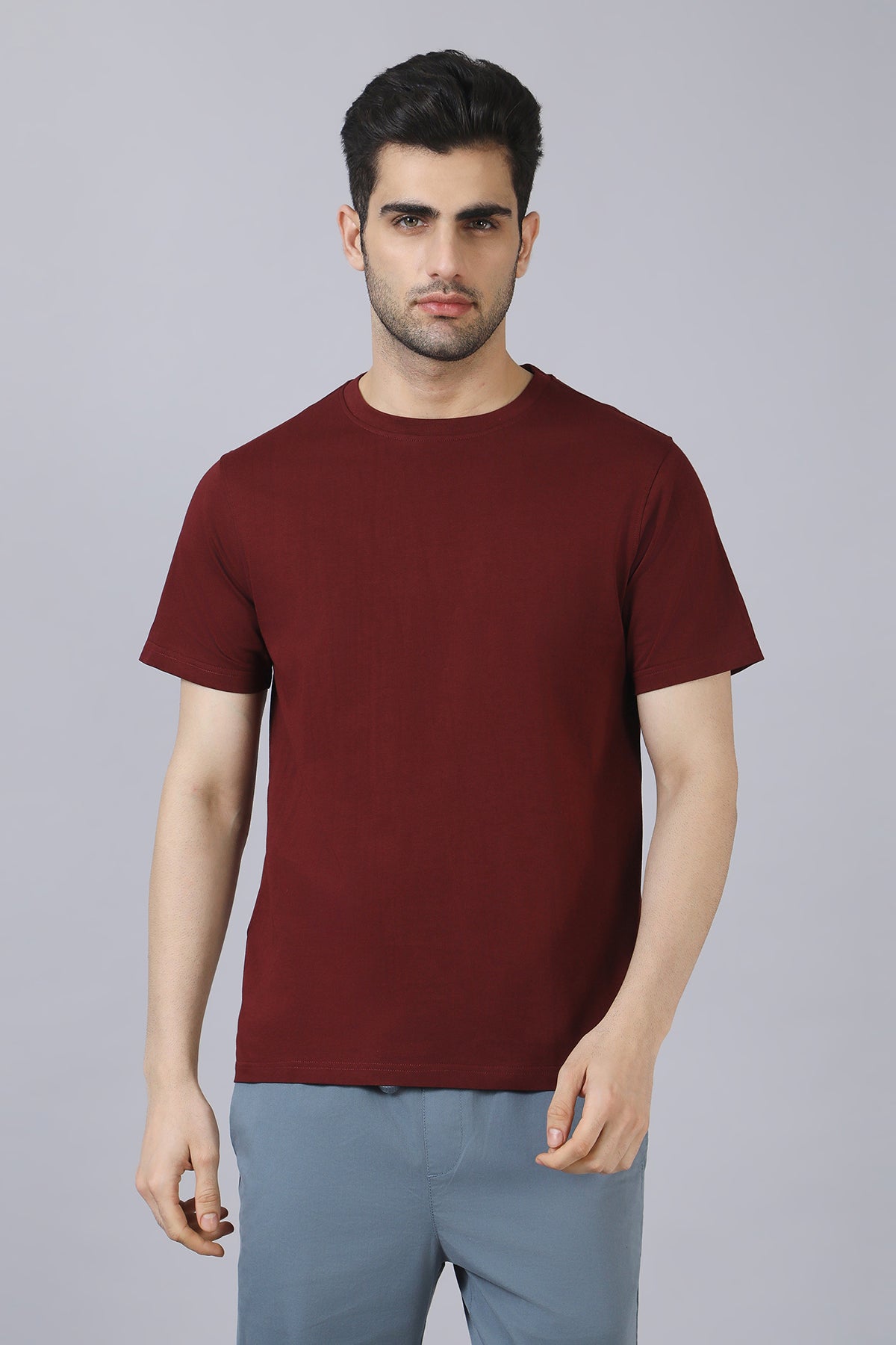 Maroon Cotton T-Shirt