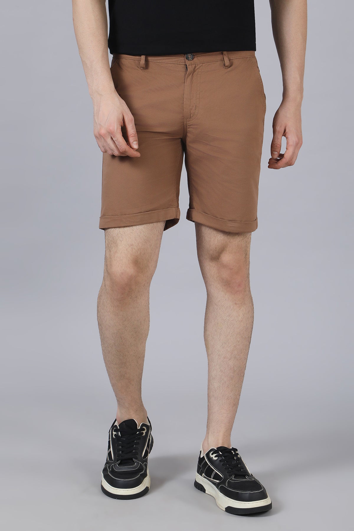 Light brown Cotton Shorts