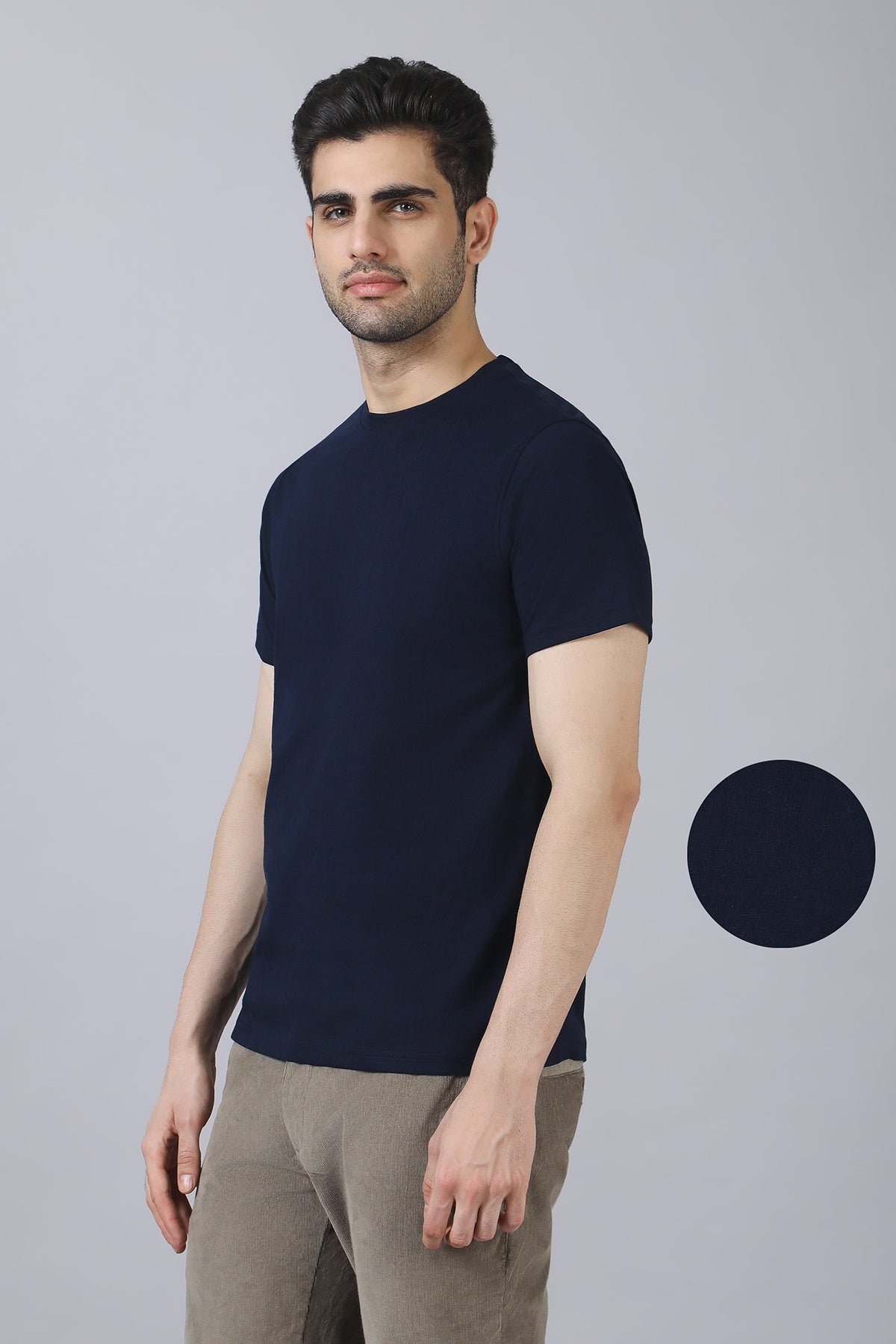 Dark Navy Cotton T-Shirt