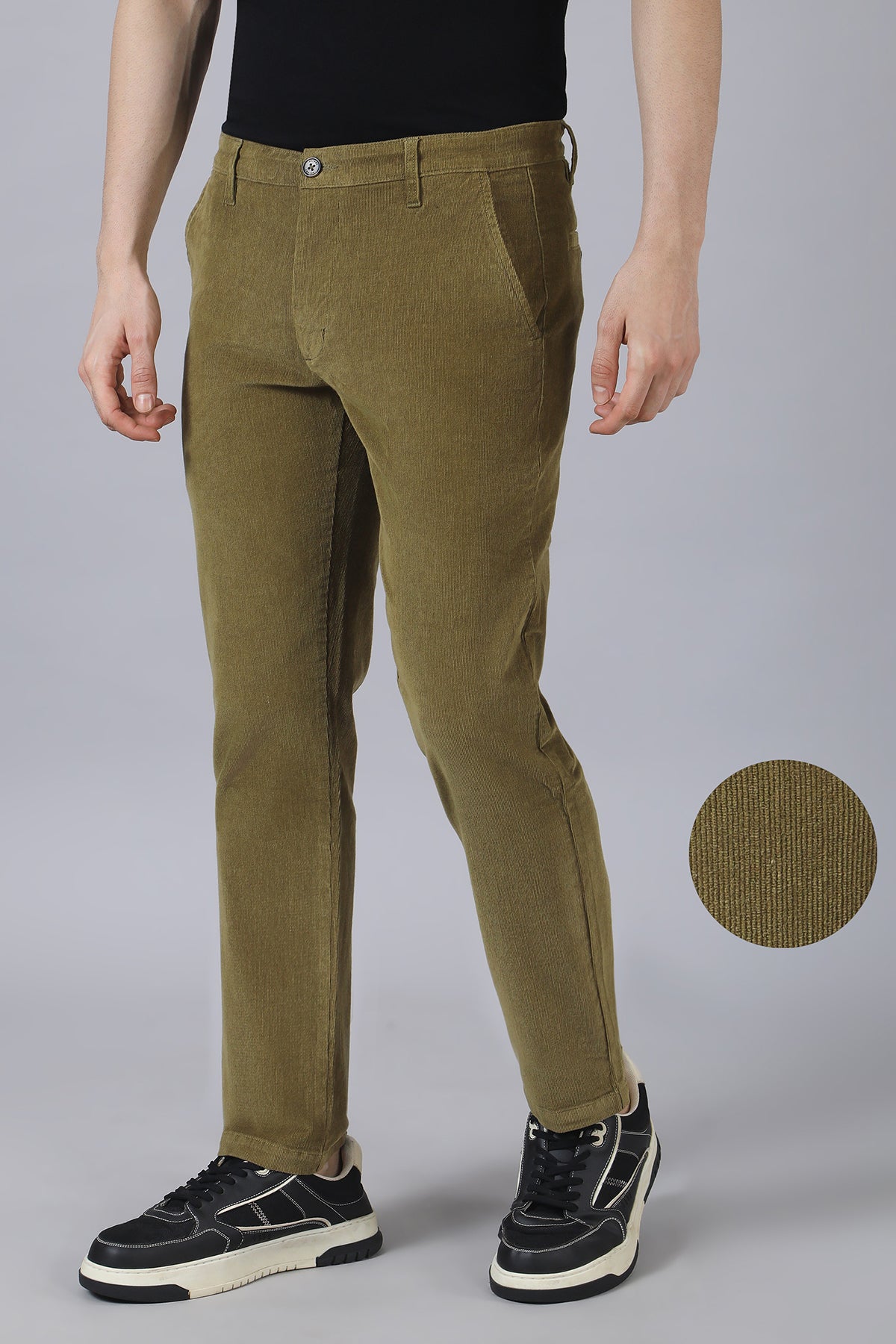 Green Corduroy Chinos