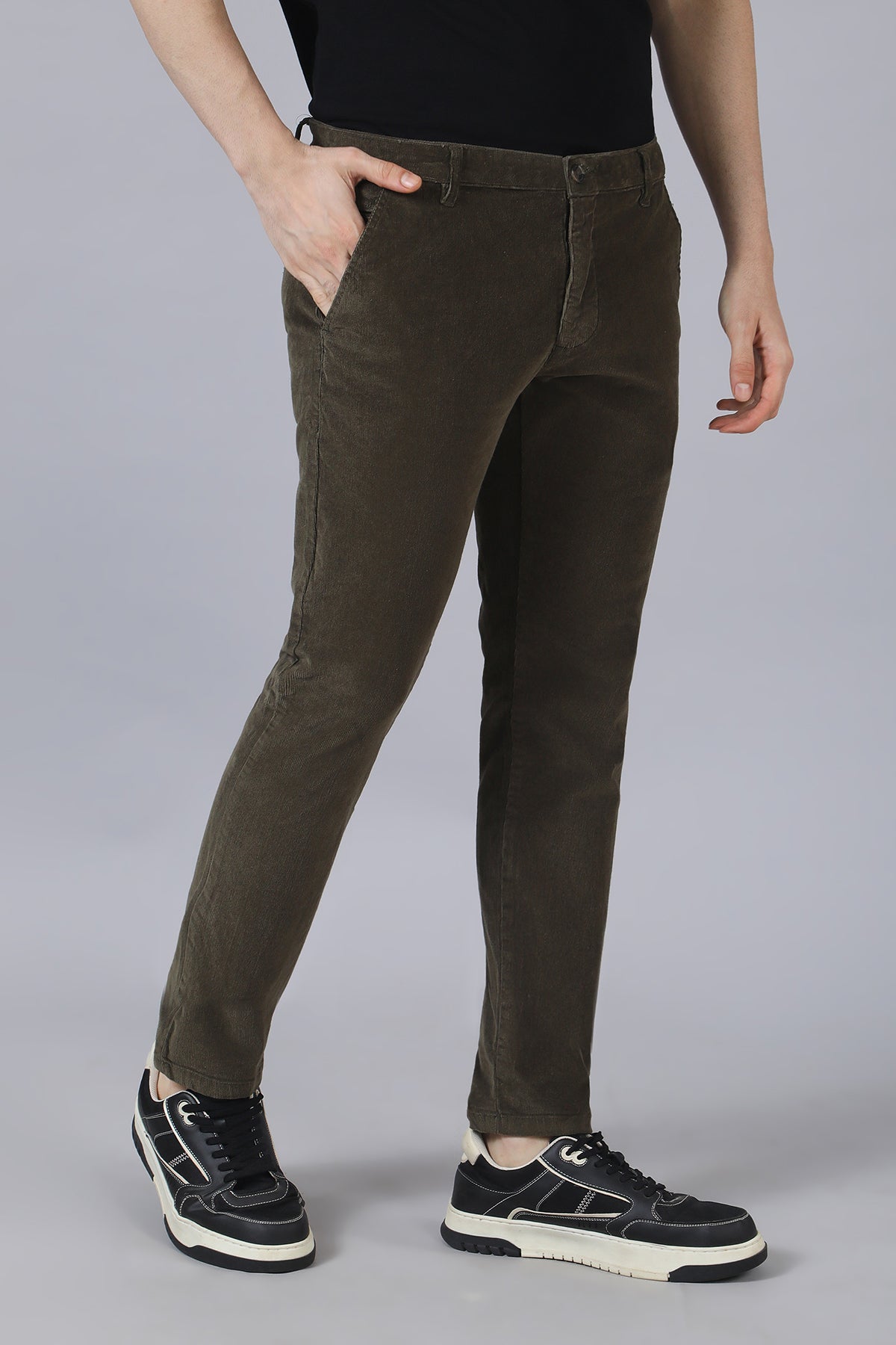Olive Corduroy Chinos