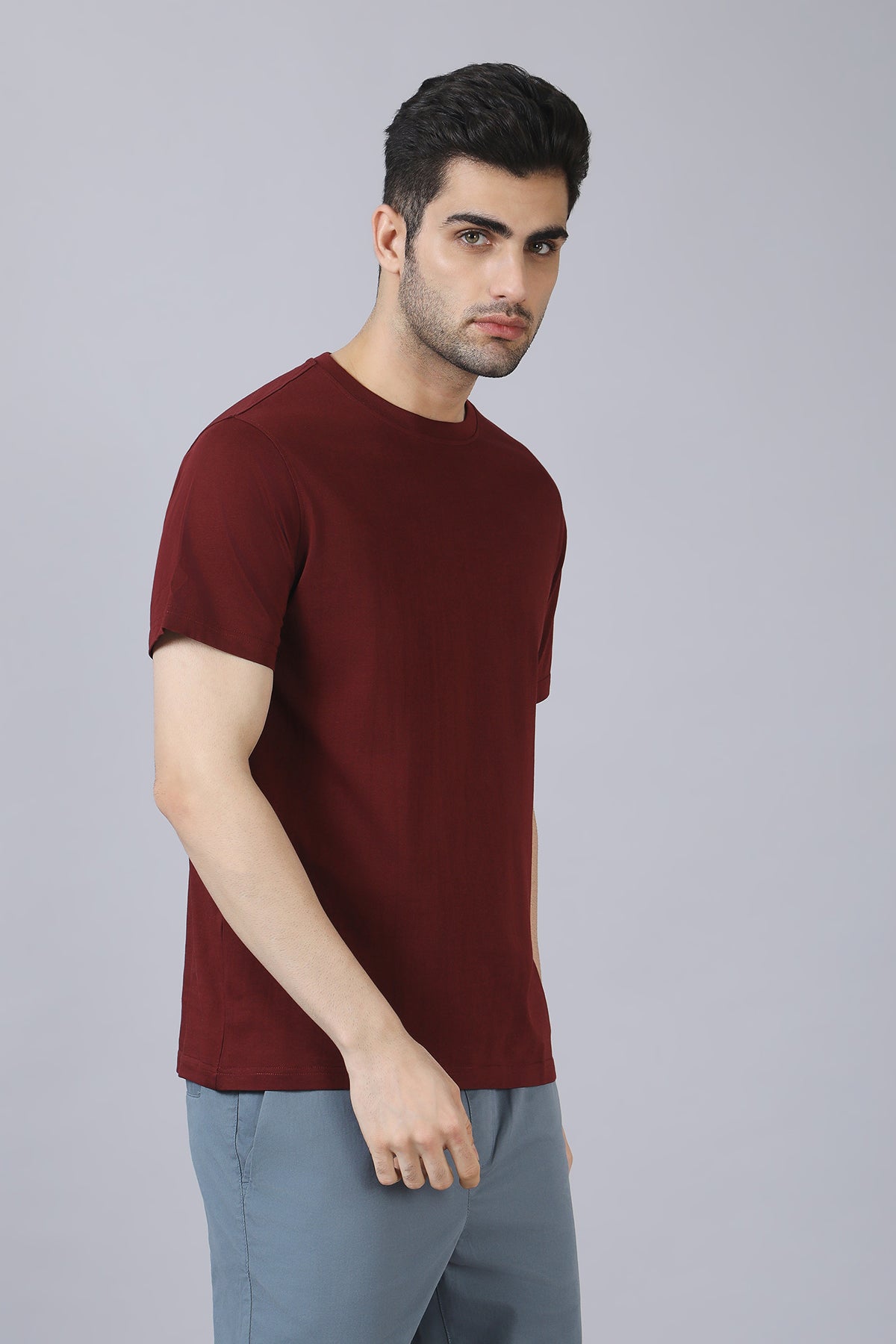 Maroon Cotton T-Shirt