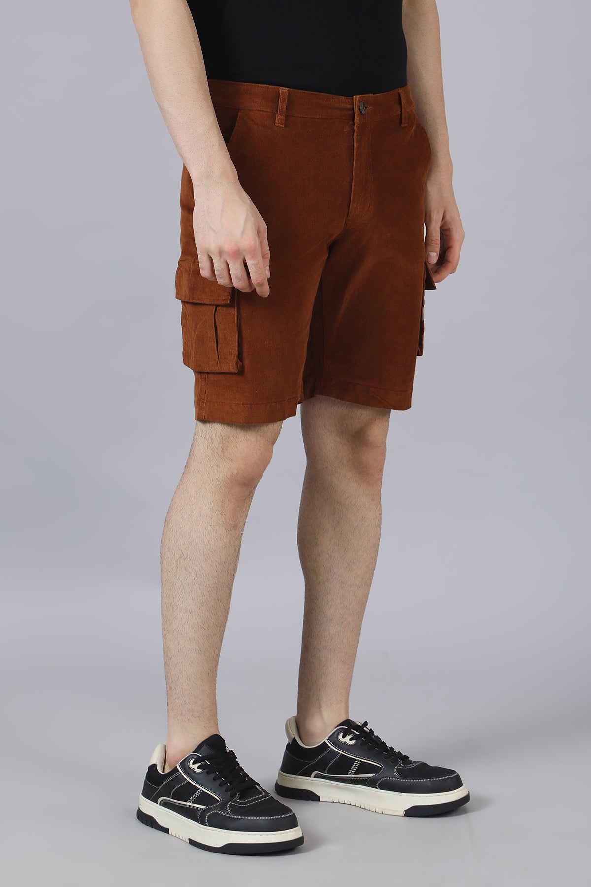 Rust Corduroy Shorts