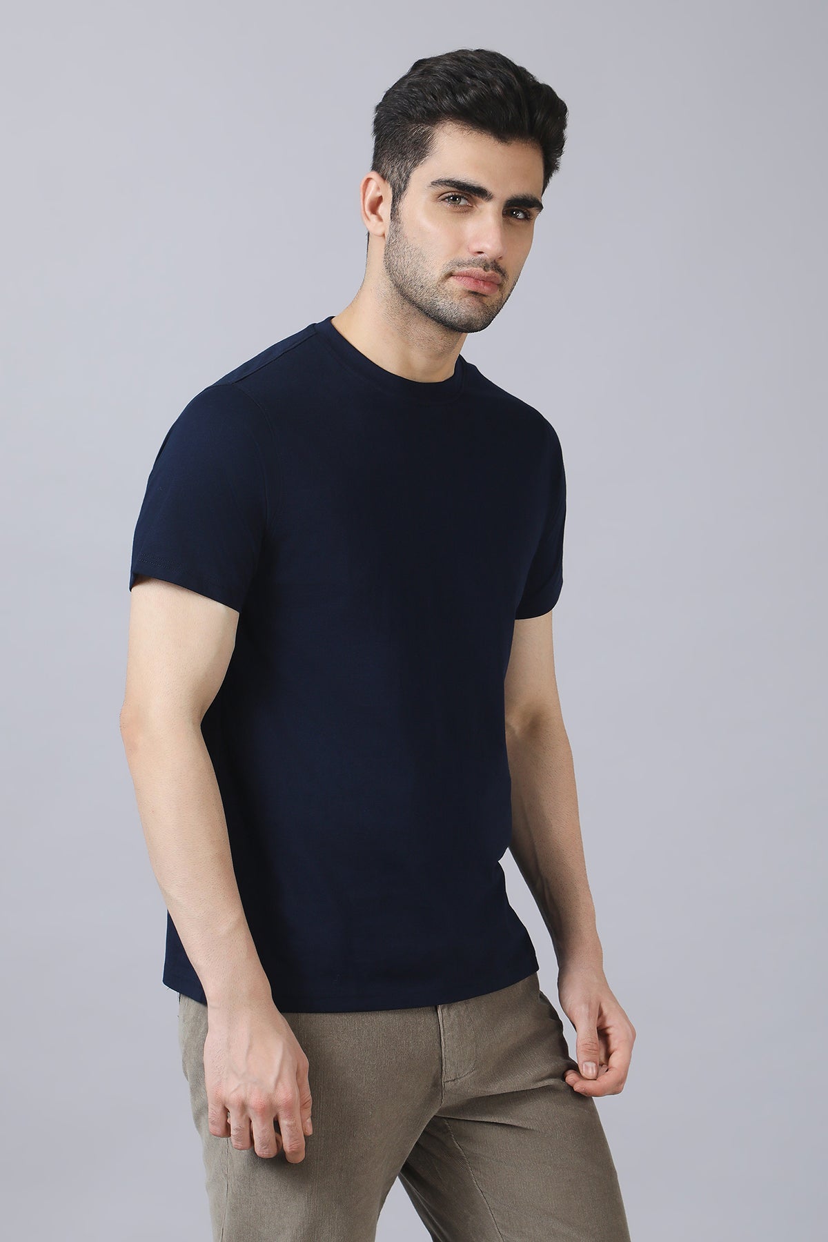 Dark Navy Cotton T-Shirt