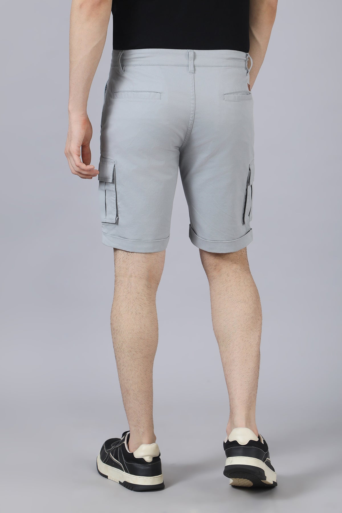 Grey Cotton Shorts