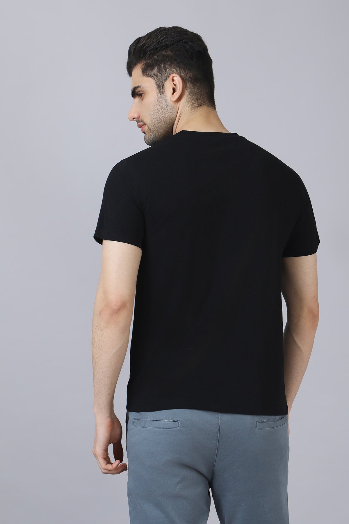 Black Cotton T-Shirt