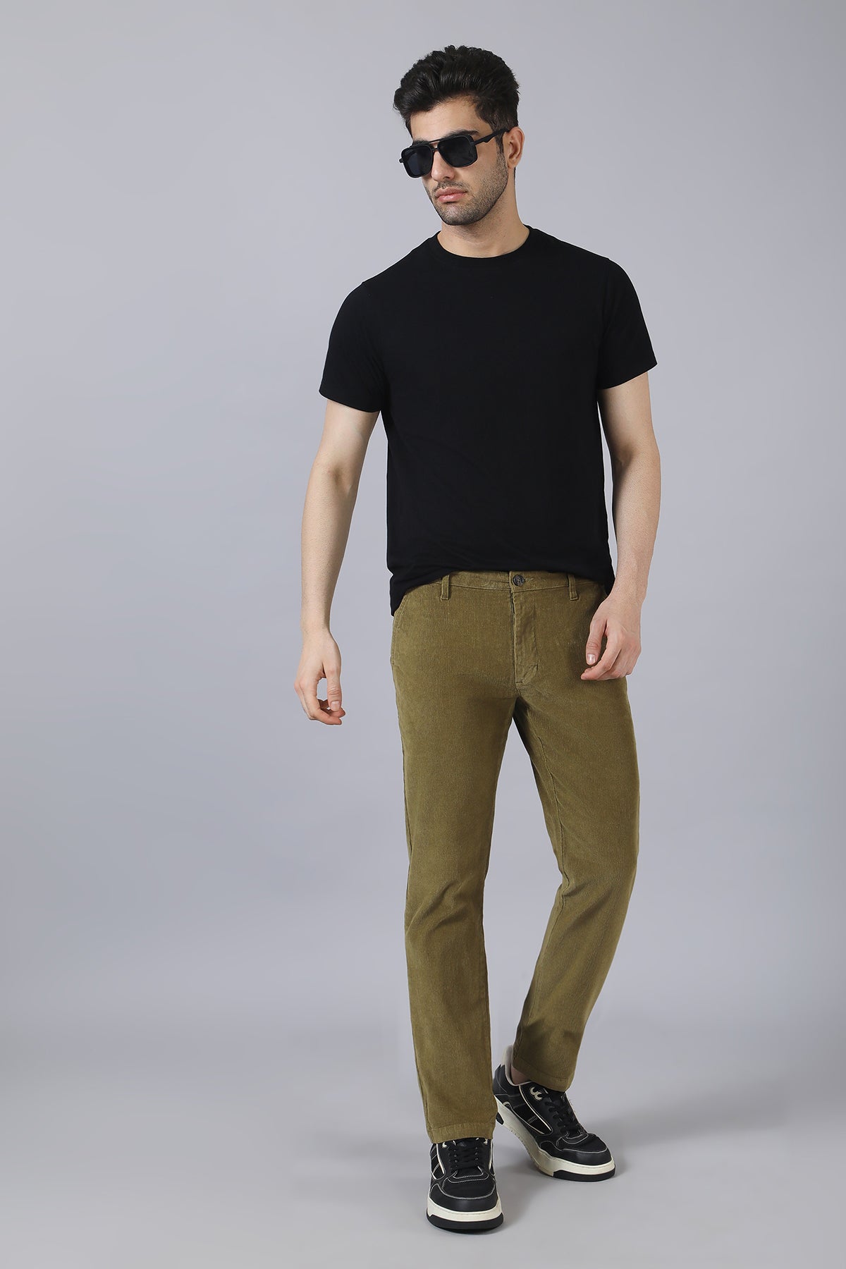 Green Corduroy Chinos