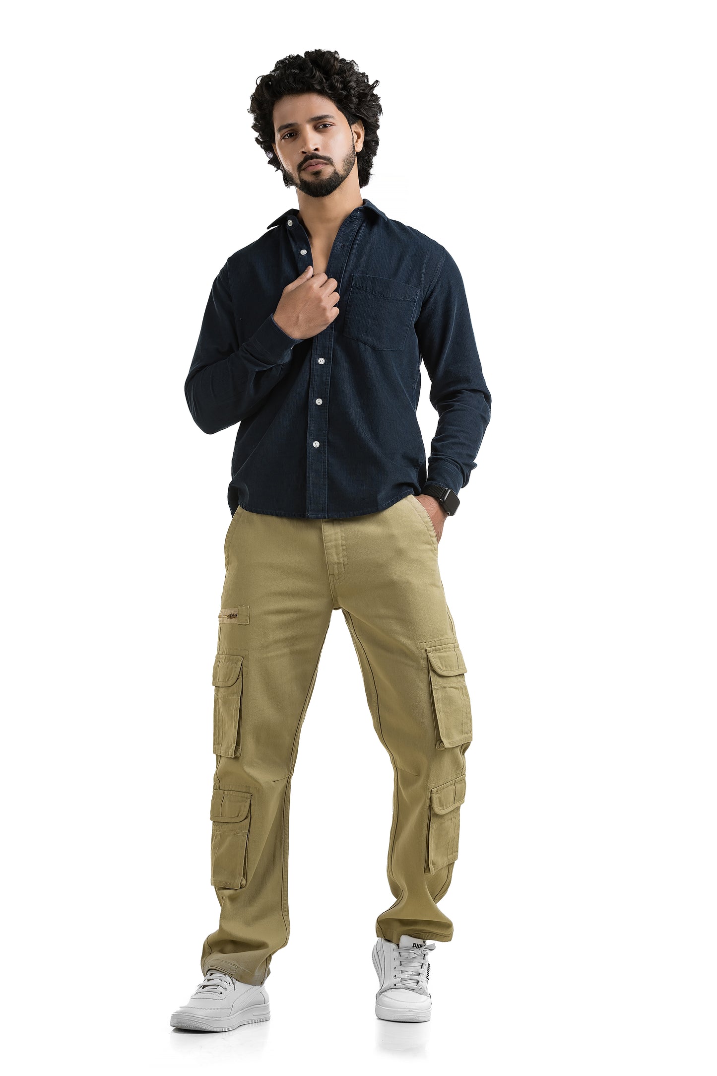 Dark Blue Corduroy Shirt