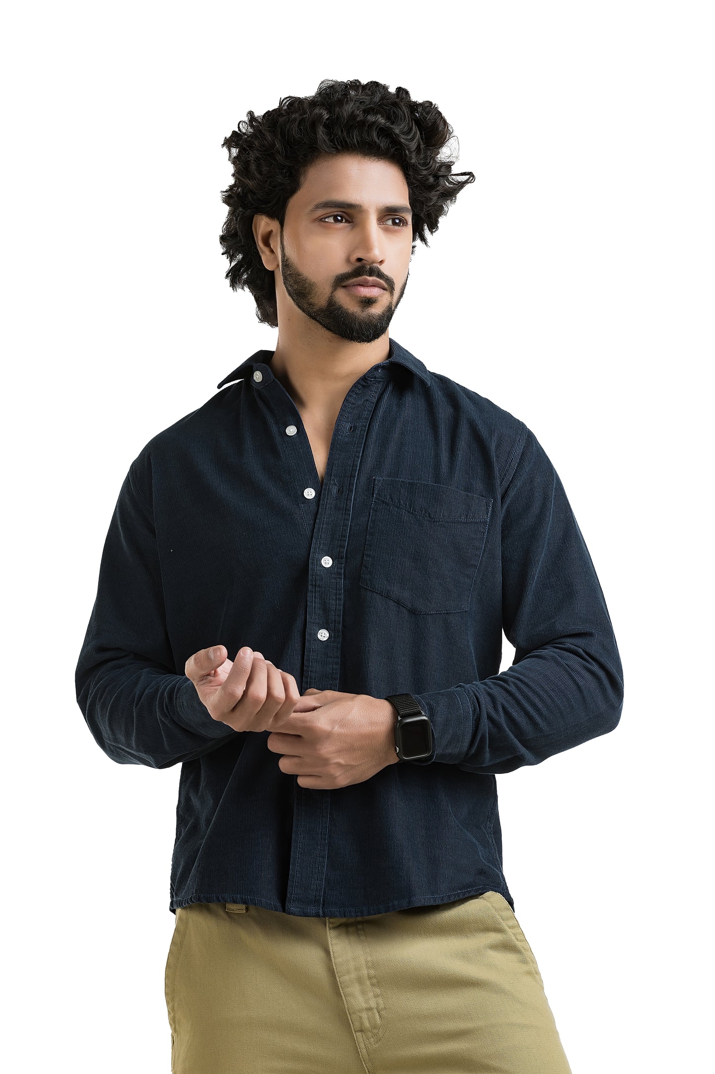 Dark Blue Corduroy Shirt