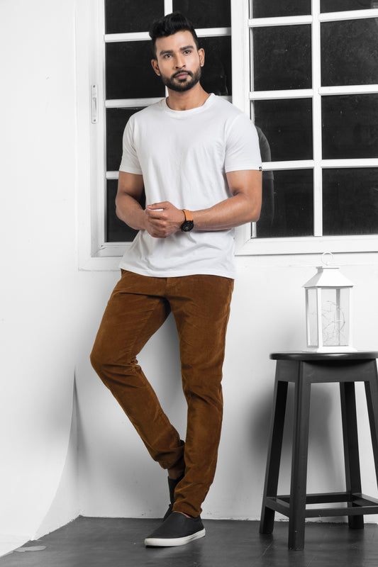 Rust Corduroy Chinos