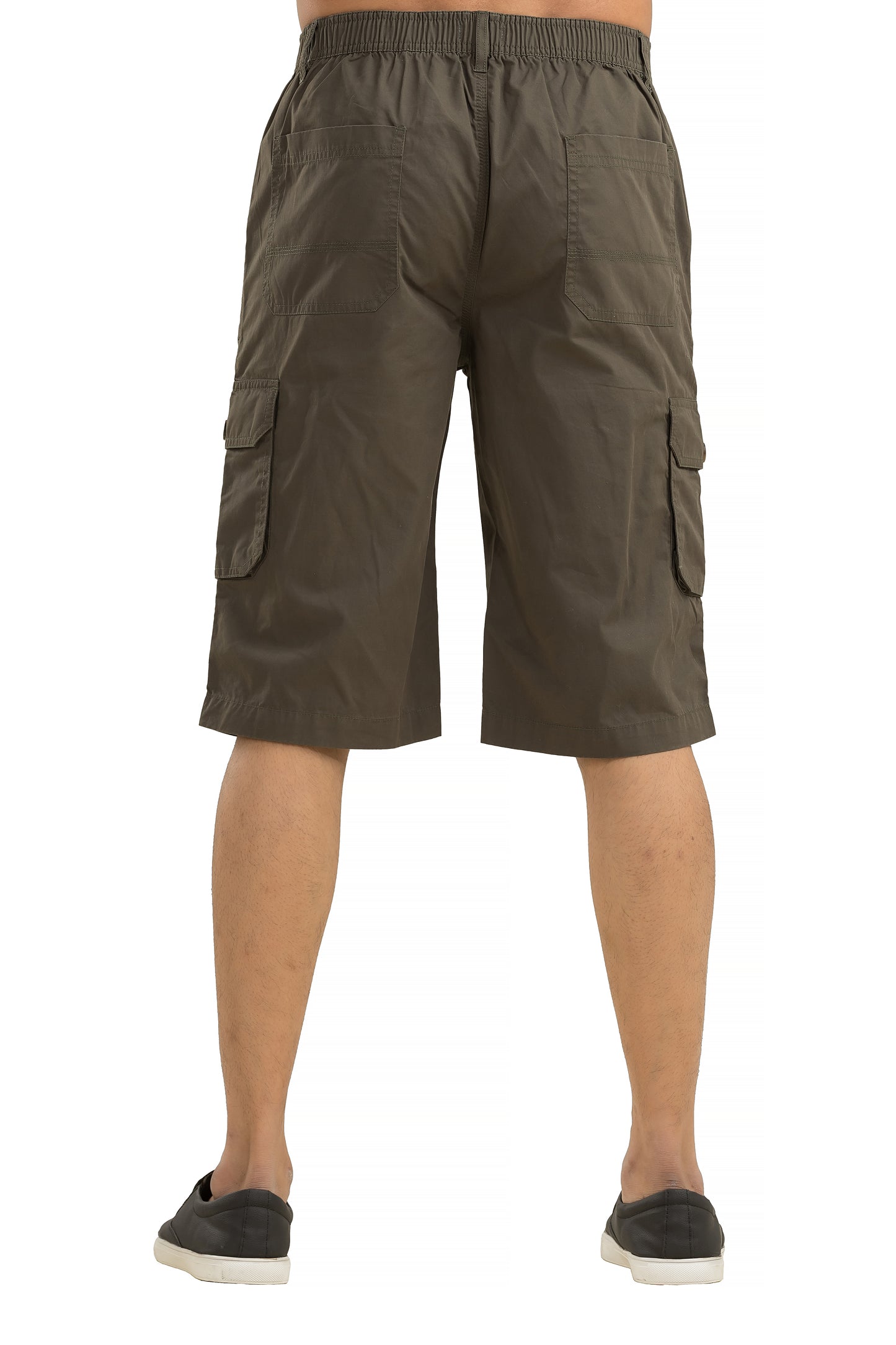 Olive Cargo Long Shorts