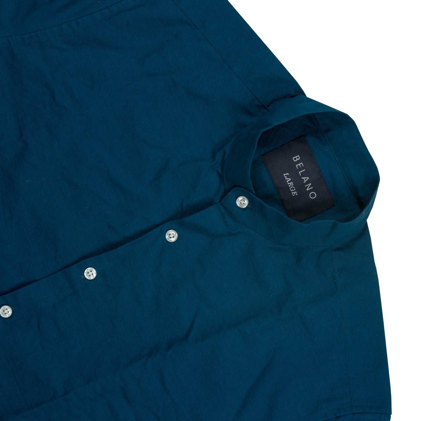 Blue Half Sleeve Linen Shirt