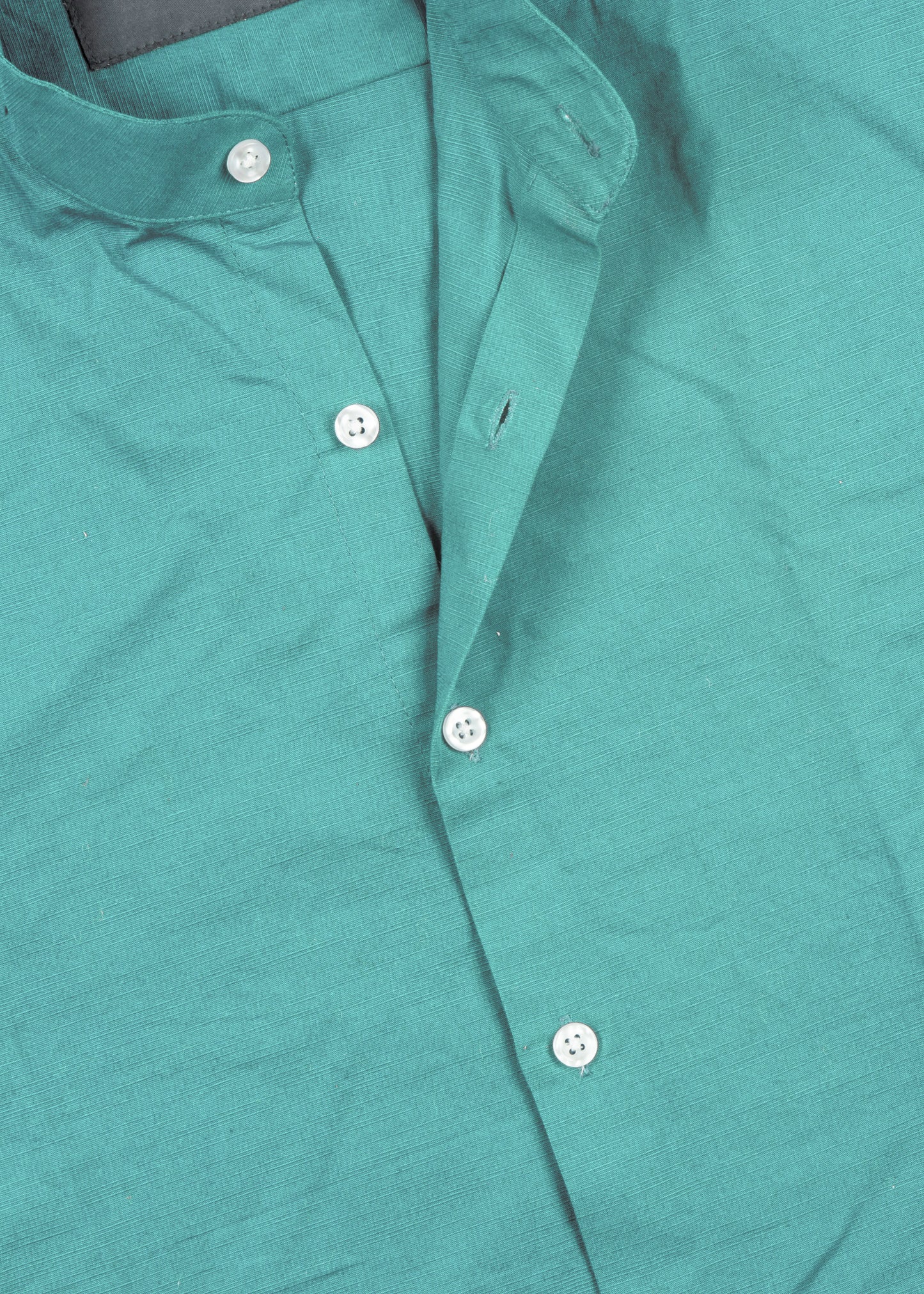 Bottle Green Half-Sleeve Linen Shirt
