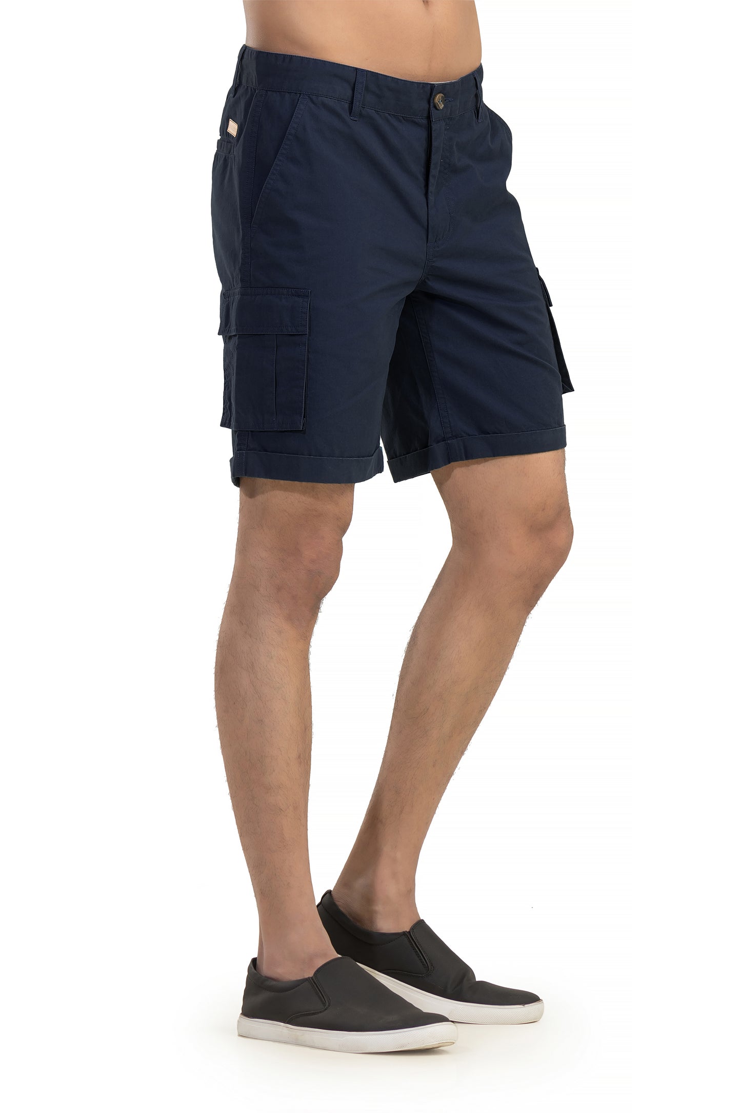 Navy Cotton Shorts