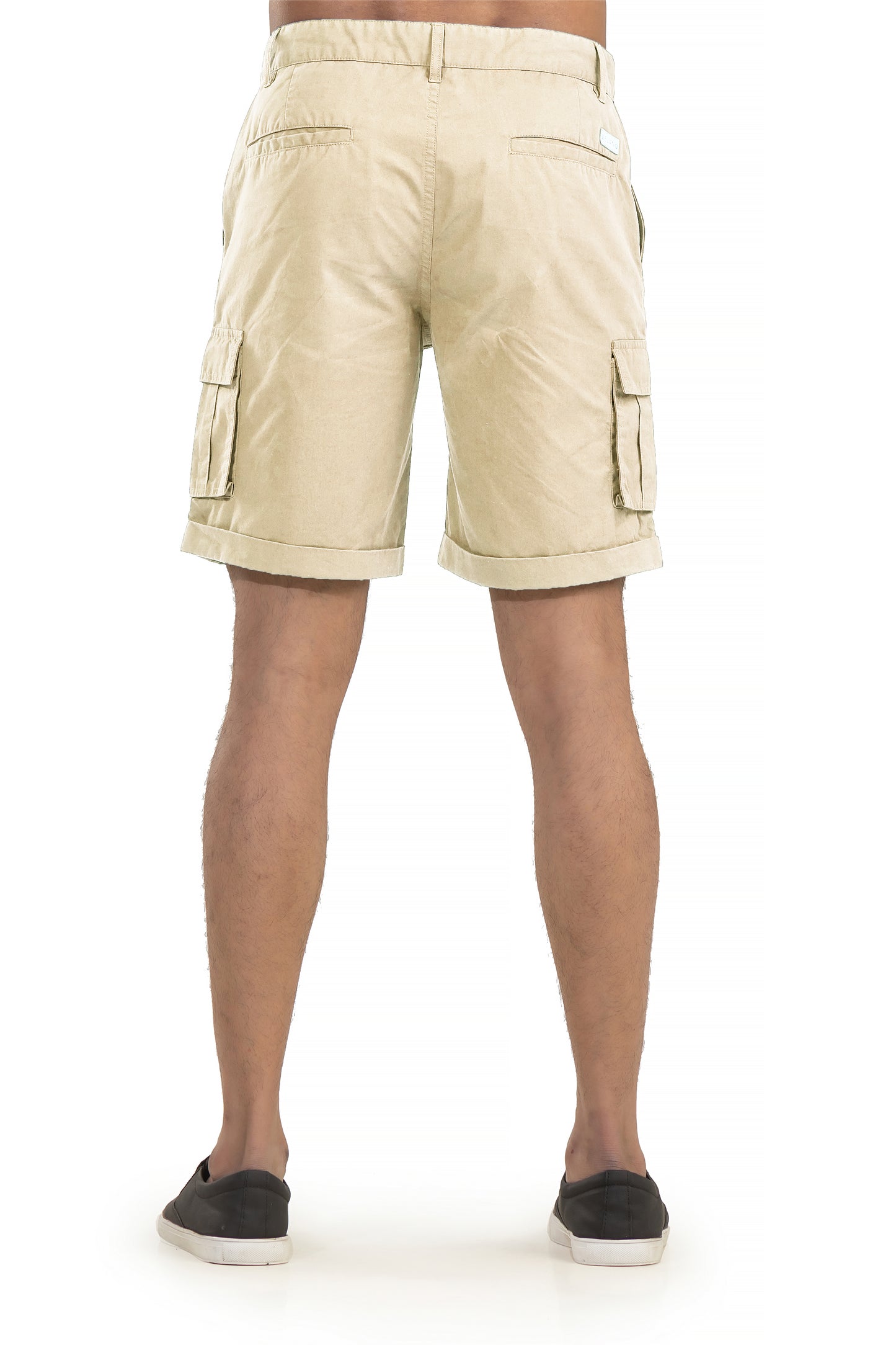 Beige Cotton Shorts