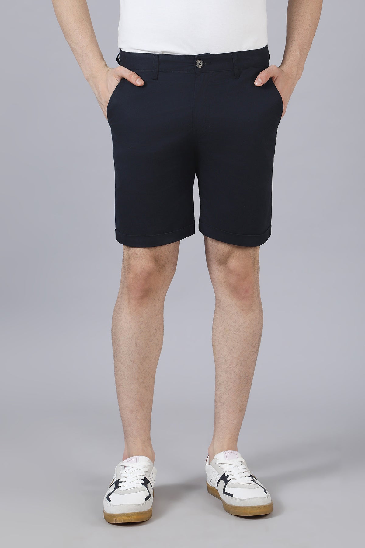 Dark Navy Cotton Shorts