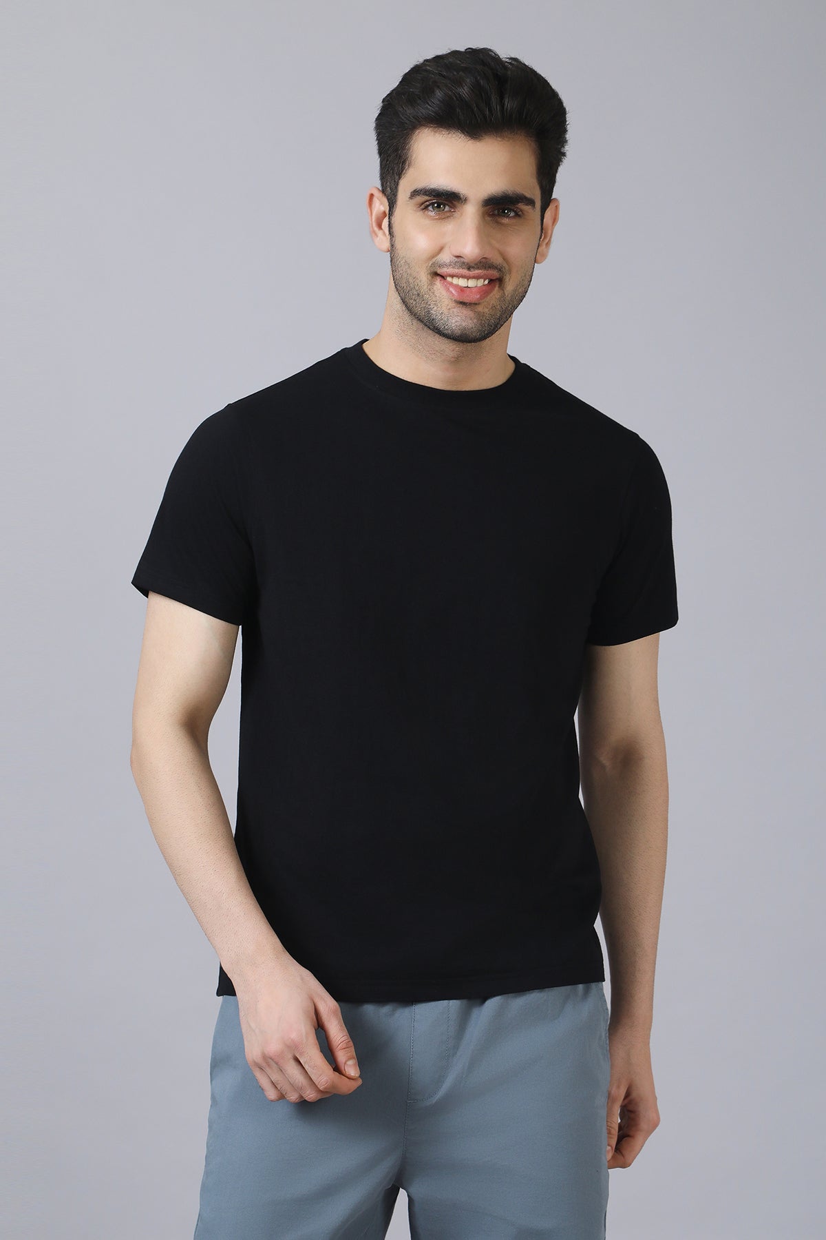 Black Cotton T-Shirt