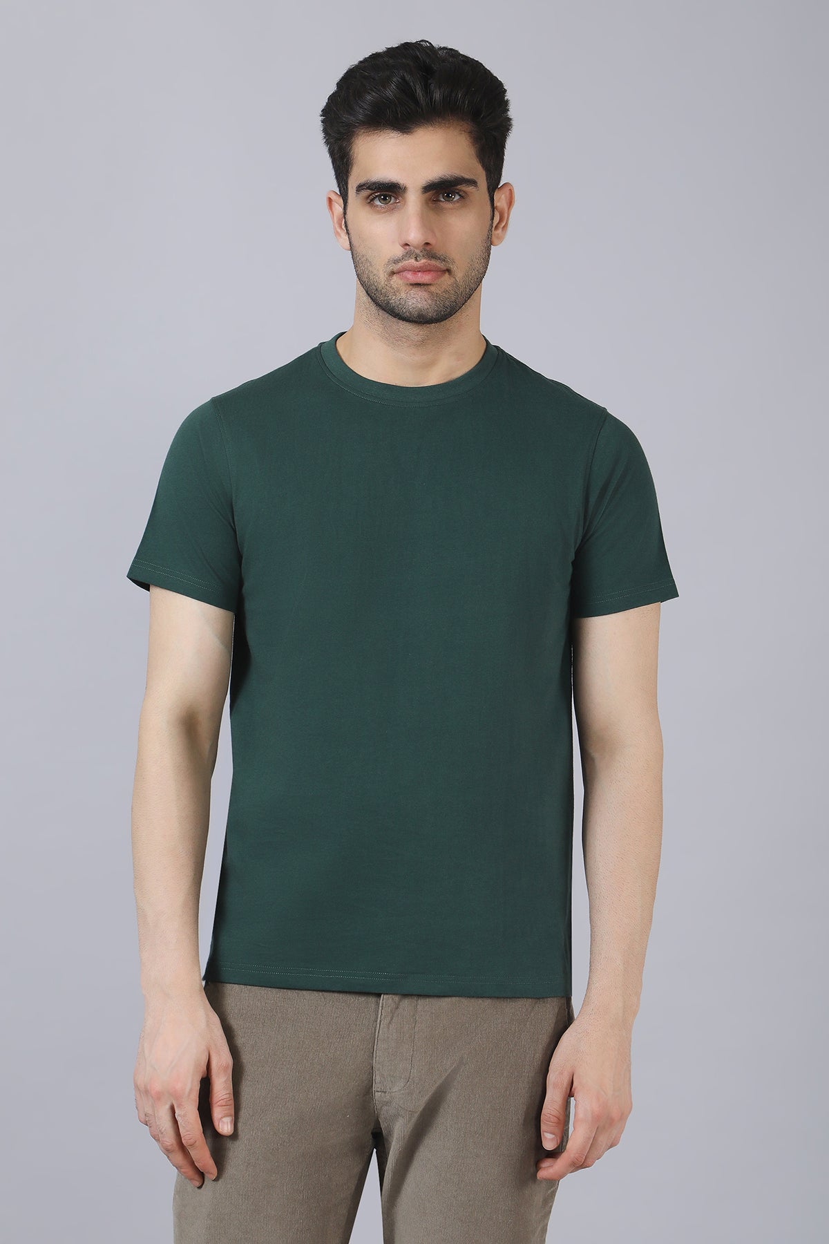 Dark Green Cotton T-Shirt