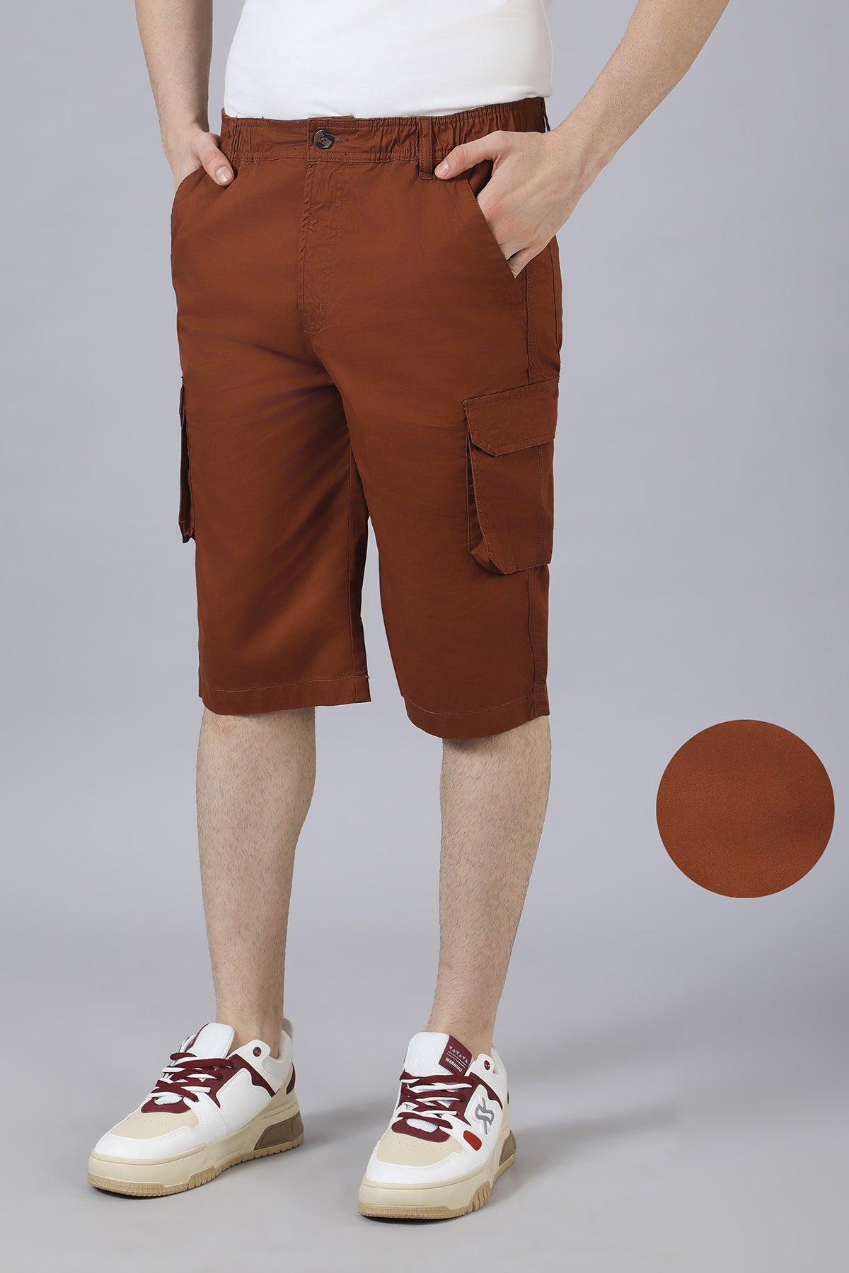Rust Cargo Long Shorts