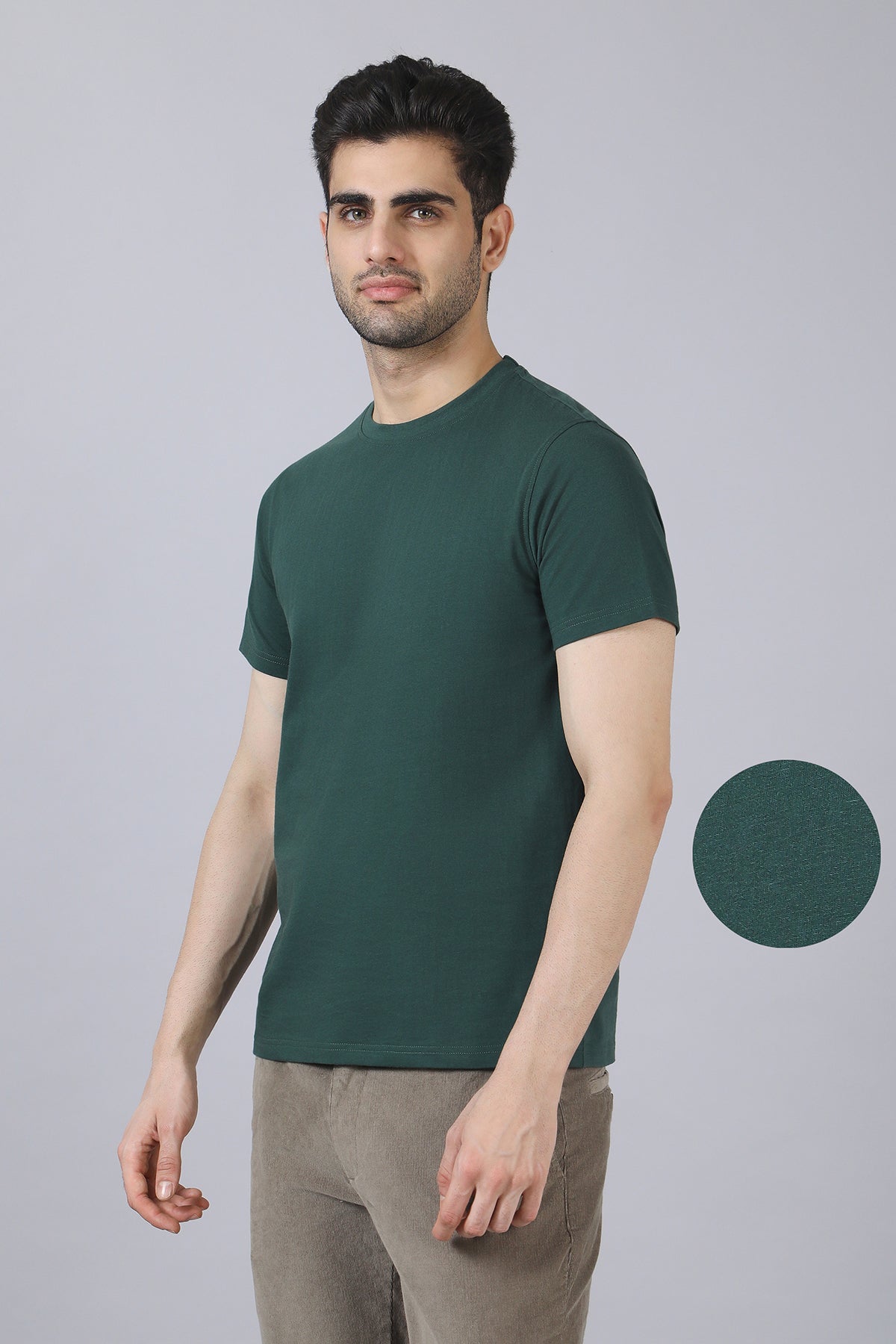 Dark Green Cotton T-Shirt