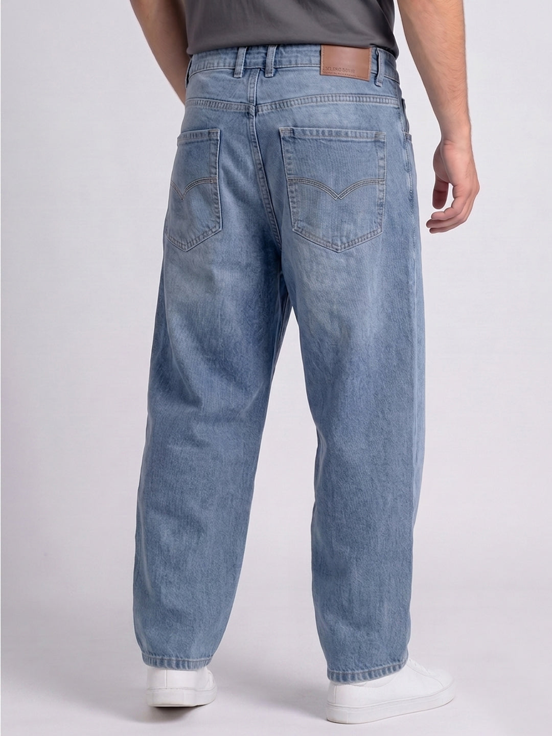 BELANO Men Blue Mid-Rise Baggy Fit Stretchable Jeans
