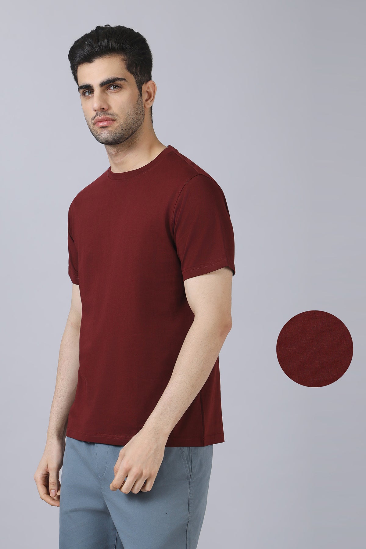 Maroon Cotton T-Shirt