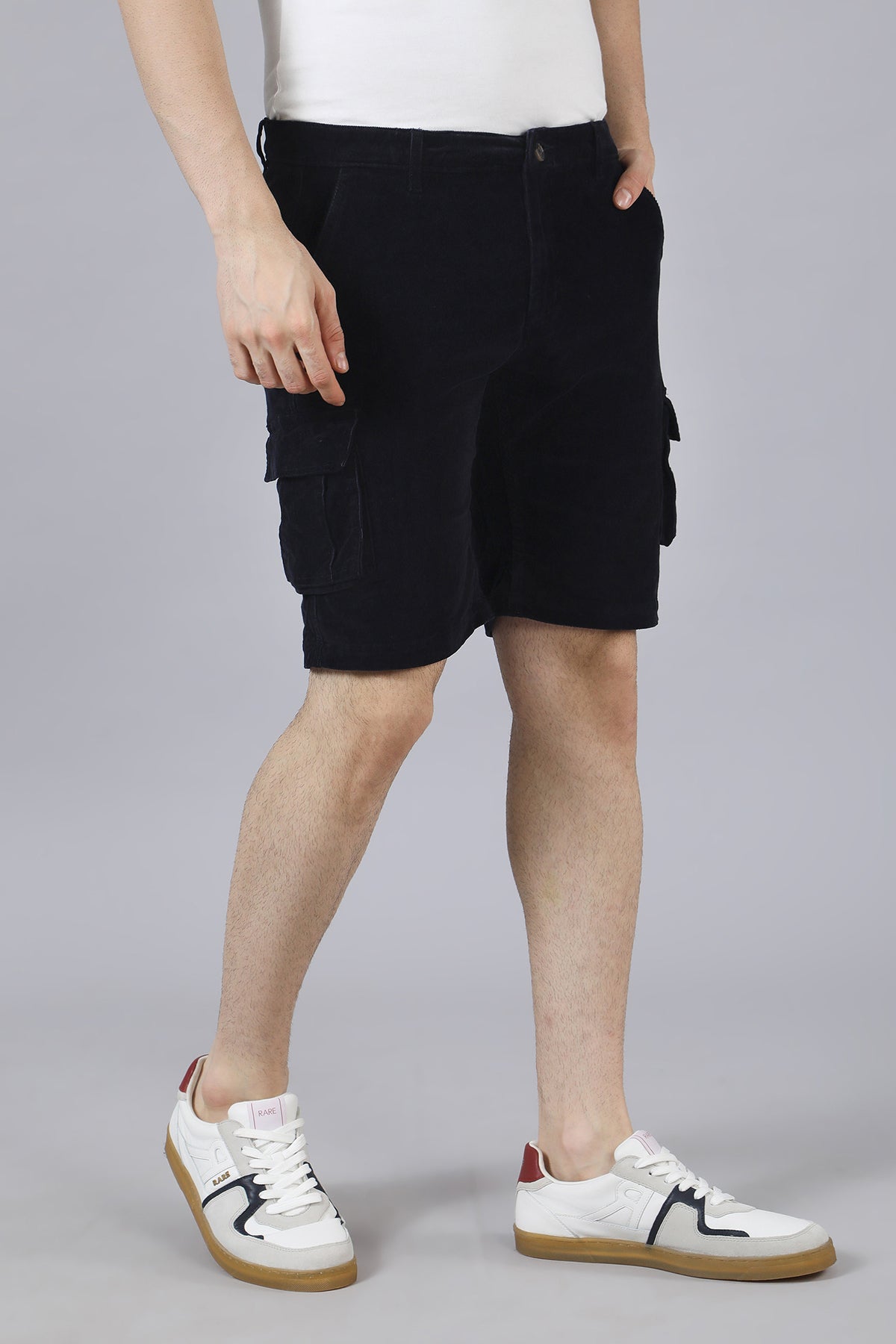 Dark Navy Corduroy Shorts