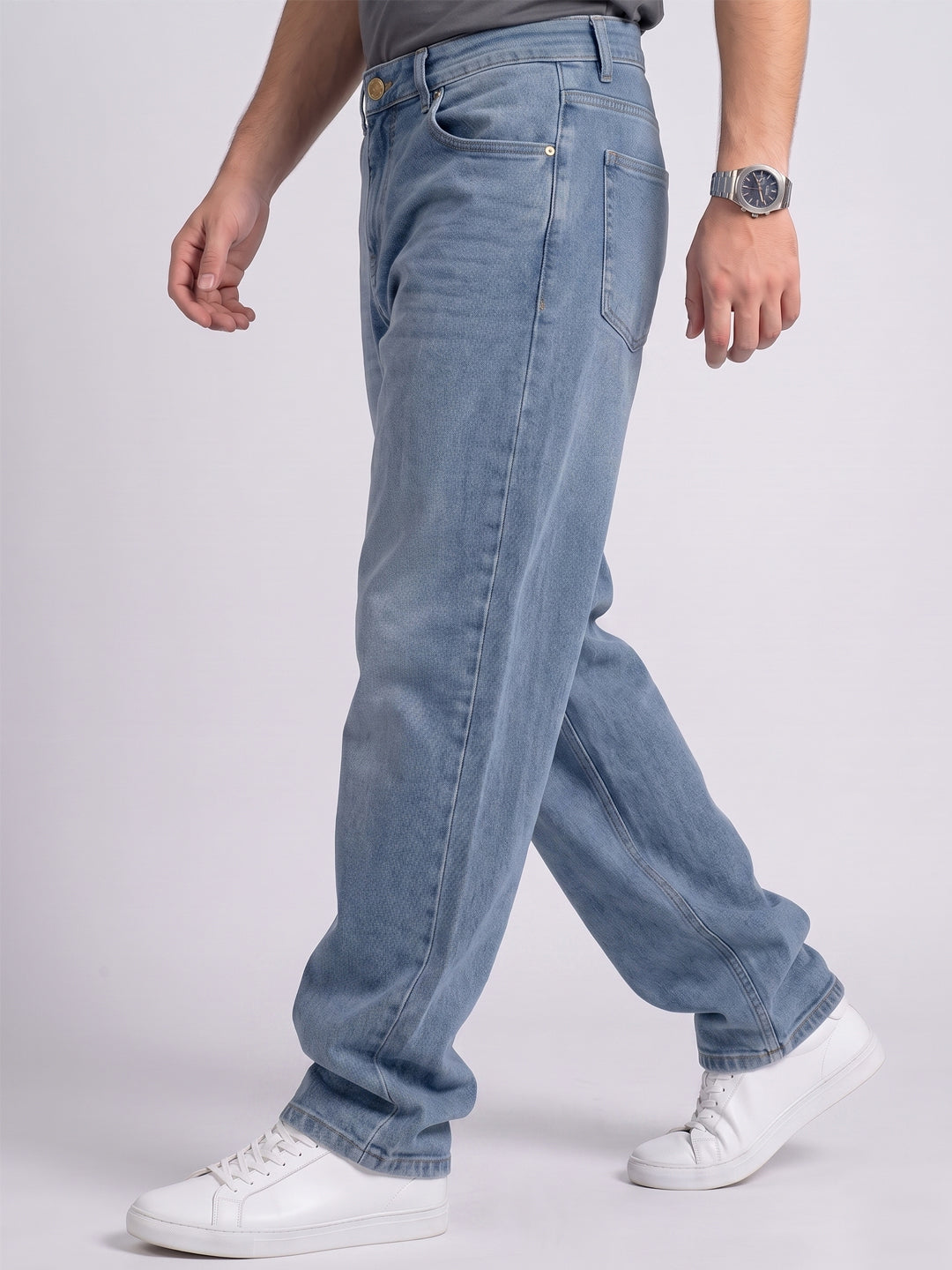 BELANO Men Blue Mid-Rise Baggy Fit Stretchable Jeans