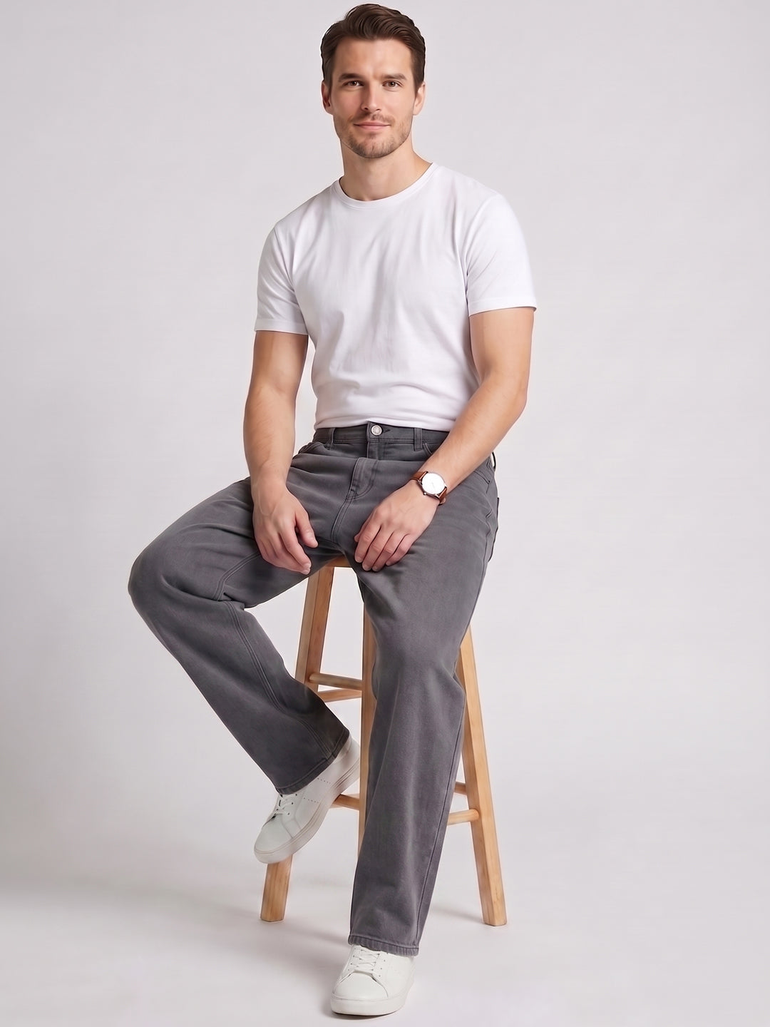 BELANO Men Blue Mid-Rise Bootcut Fit Stretchable Jeans