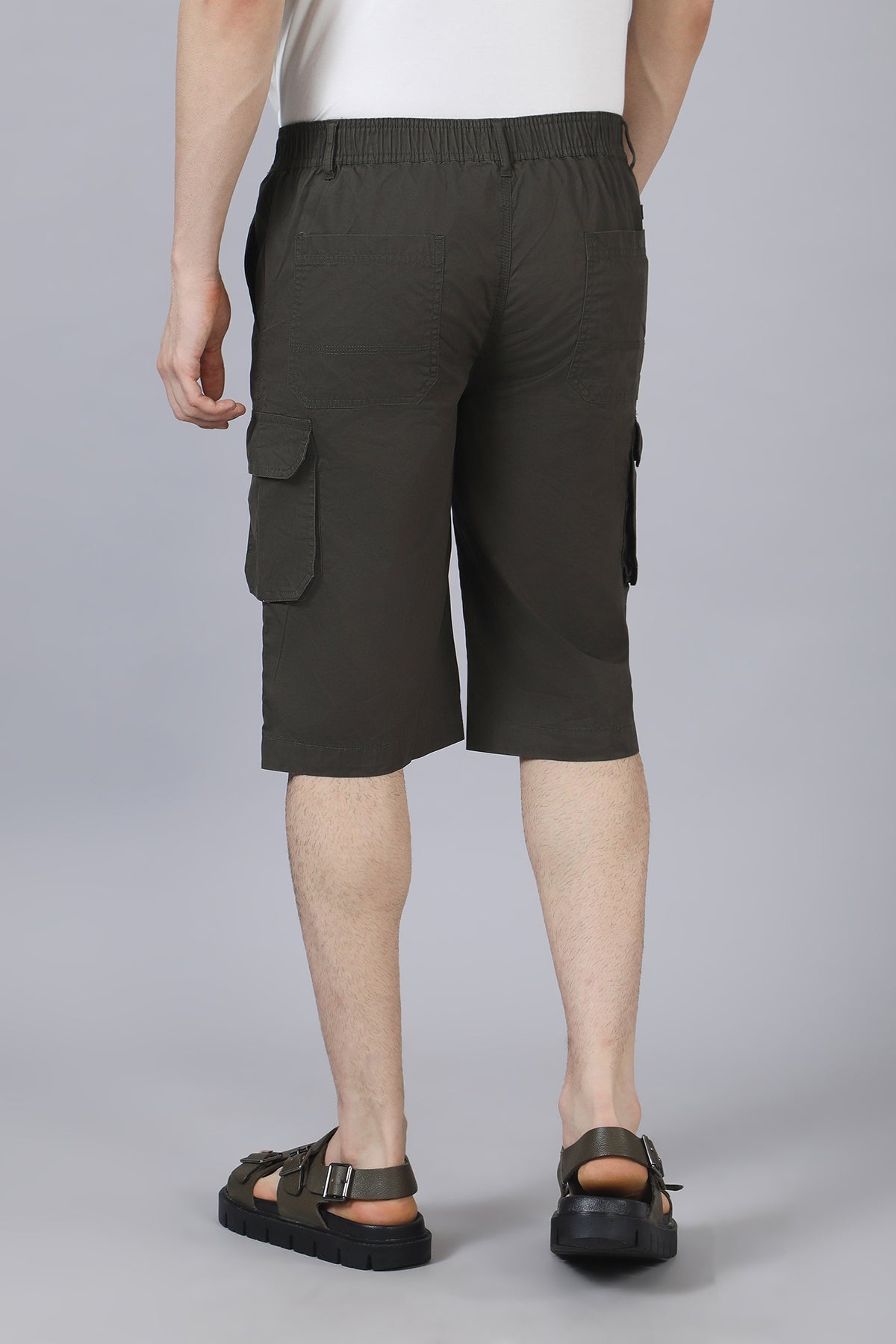 Olive Cargo Long Shorts