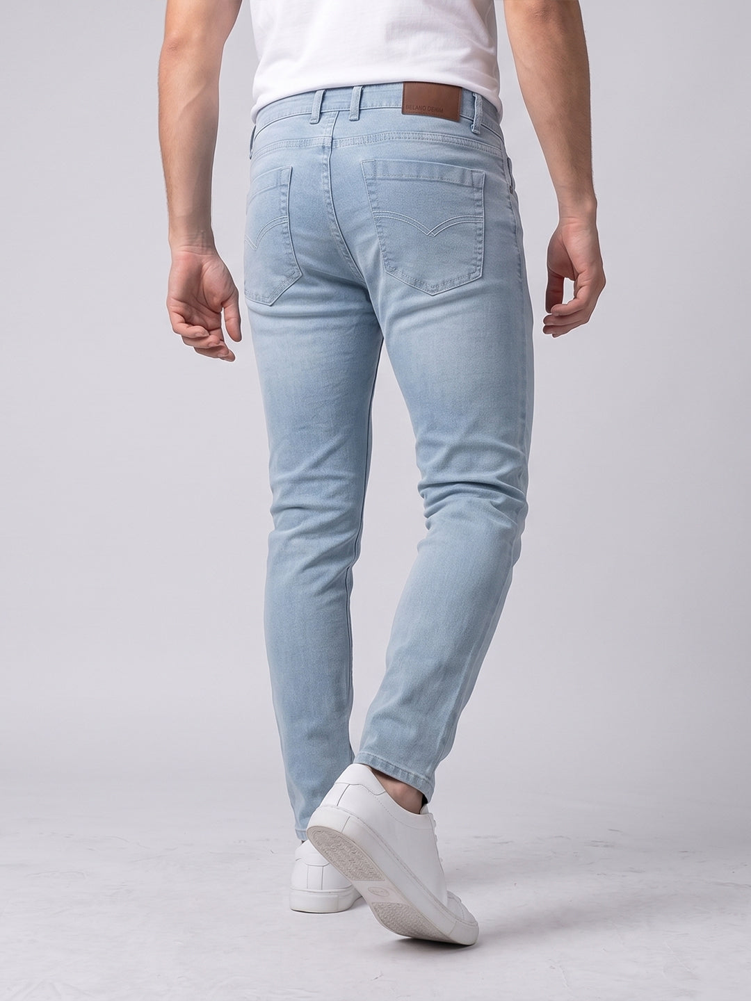 BELANO Men Blue Slim Fit Mid Rise Heavy Fade Stretchable Jeans