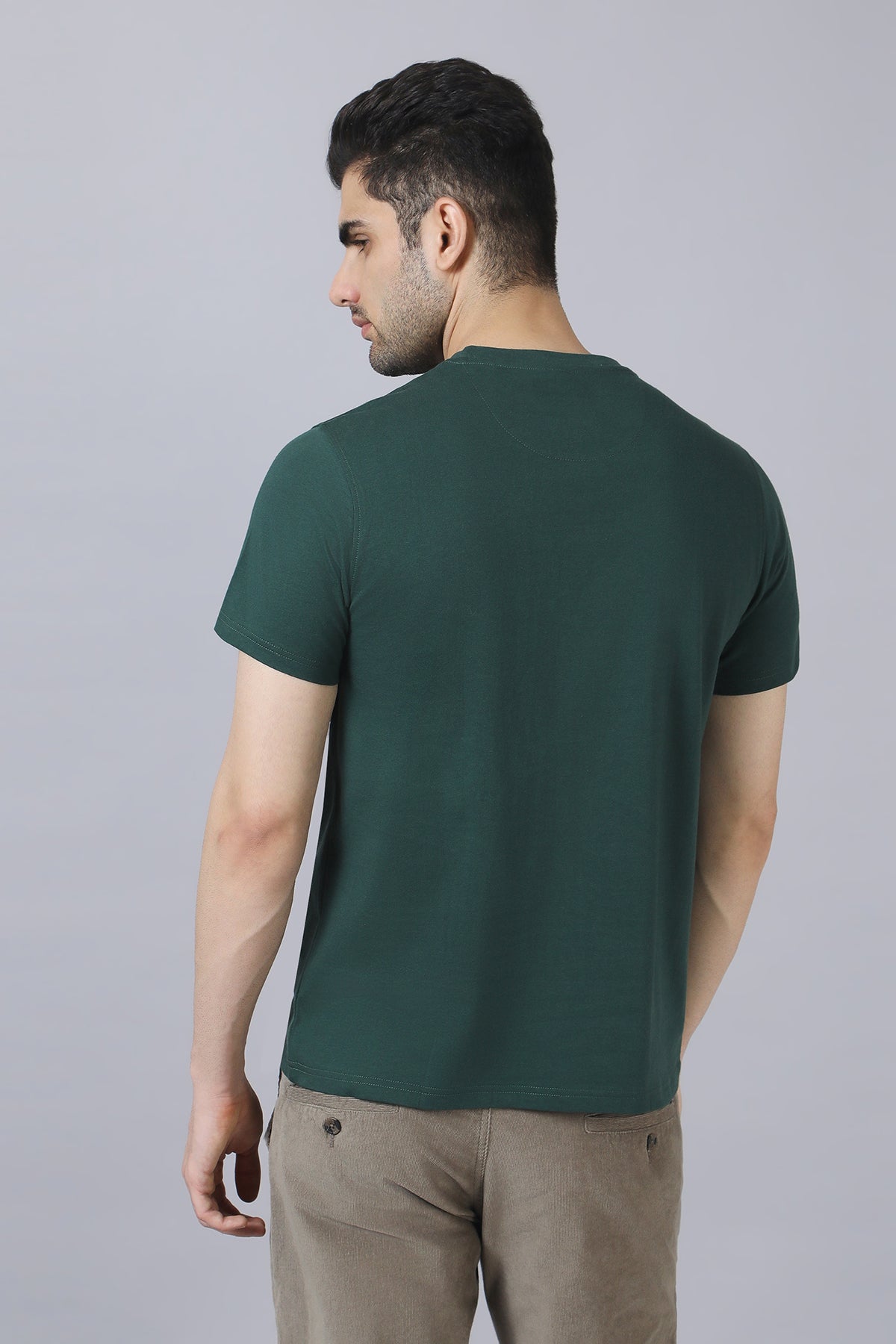 Dark Green Cotton T-Shirt