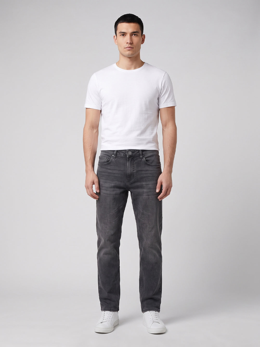 BELANO Men Black Mid-Rise Relaxed Fit Stretchable Jeans