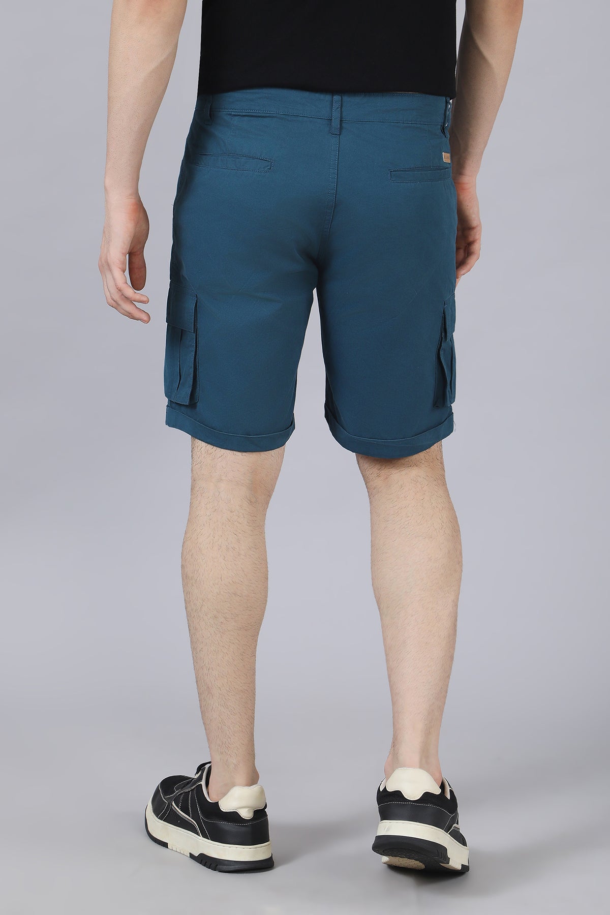 Light Blue Cotton Shorts