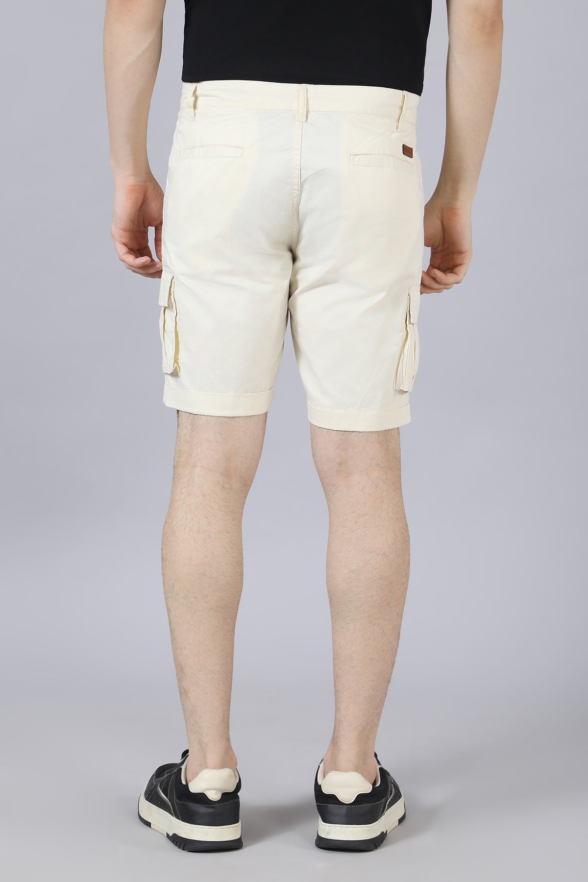 Beige Cotton Shorts