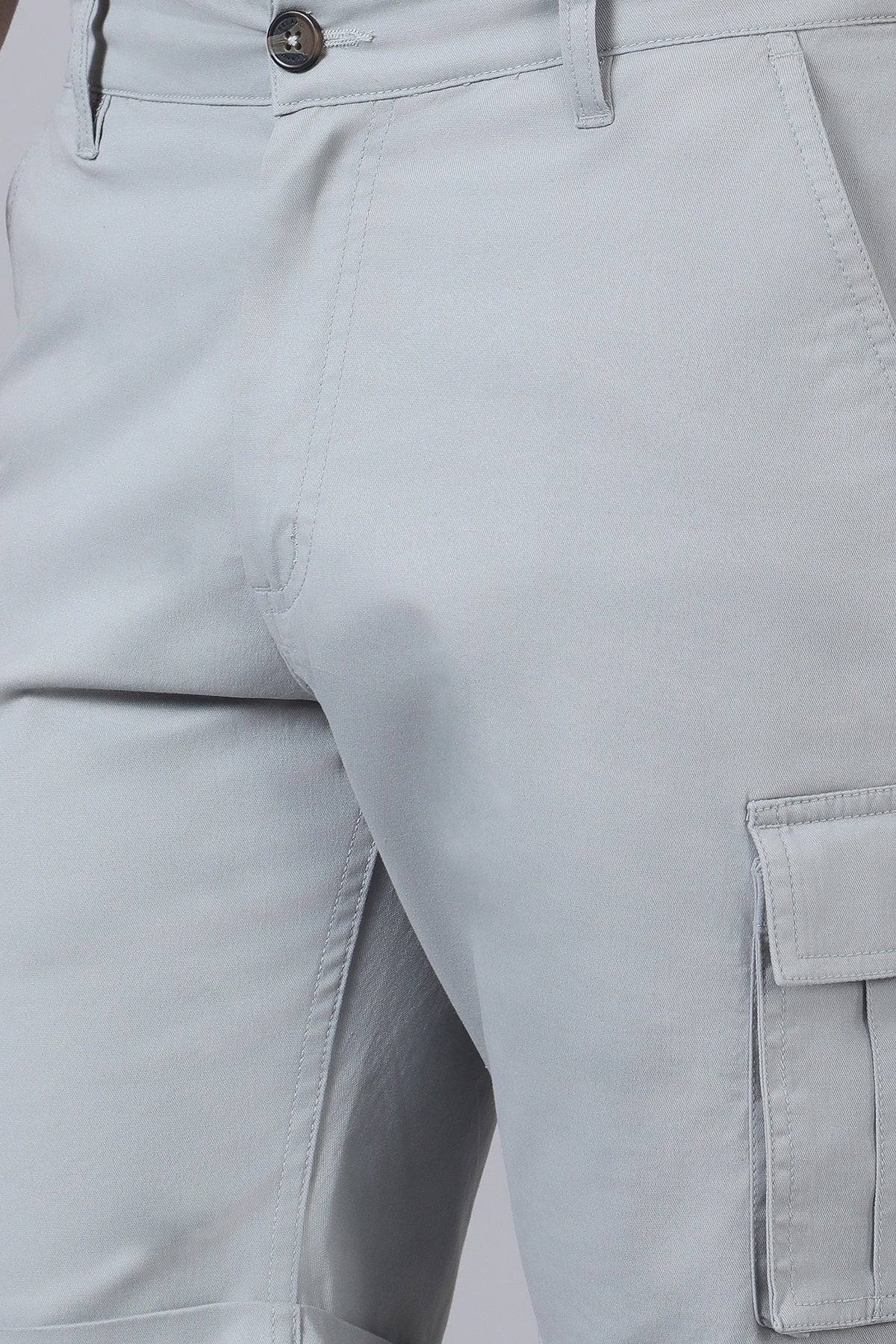 Grey Cotton Shorts